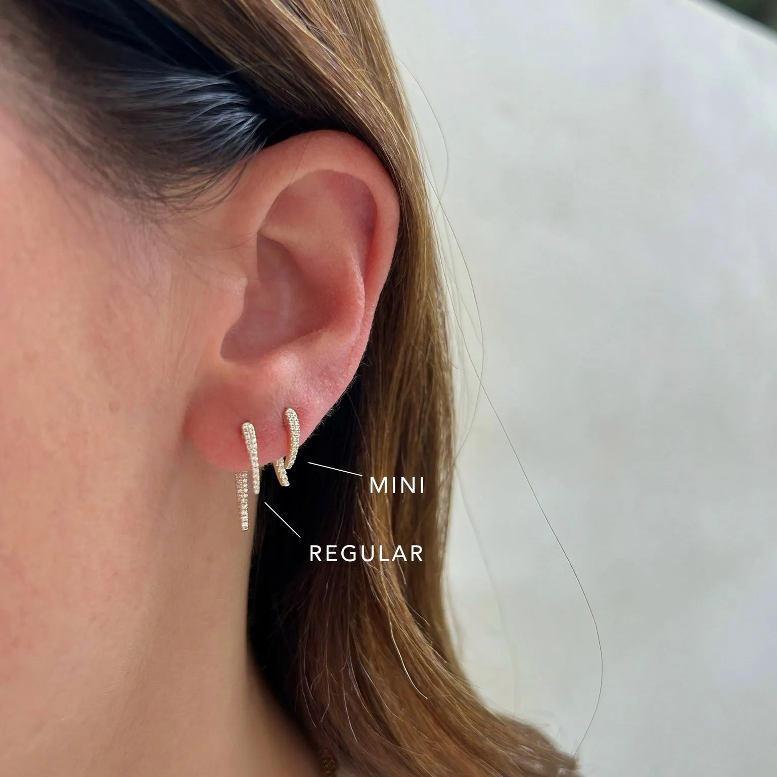 Diamond Mini Hook Earring sold by EF Collection product image thumbnail 5
