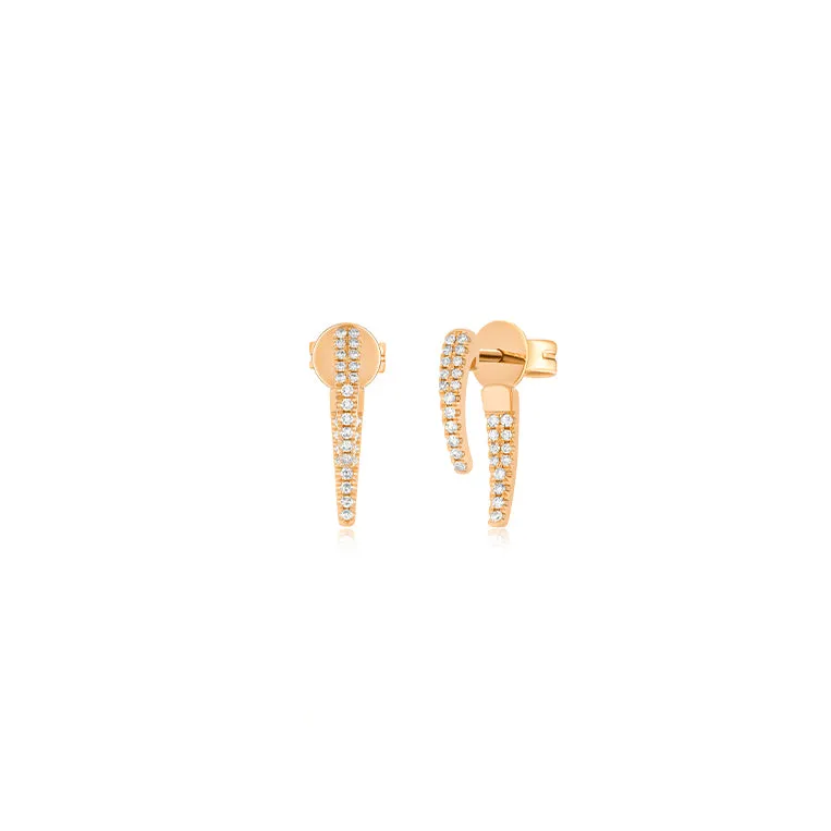 Diamond Mini Hook Earring sold by EF Collection product image thumbnail 3