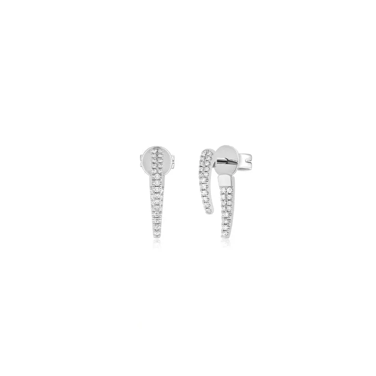 Diamond Mini Hook Earring sold by EF Collection product image thumbnail 4