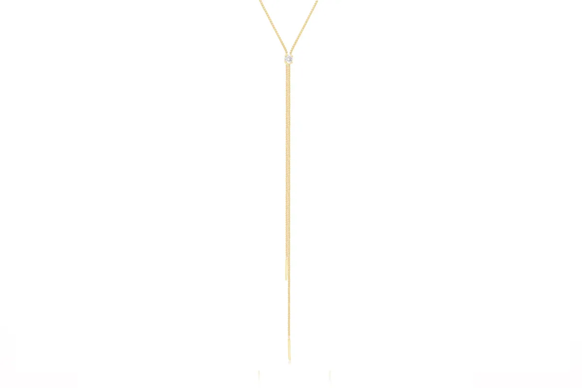 Diamond Shayla Lariat Necklace sold by EF Collection