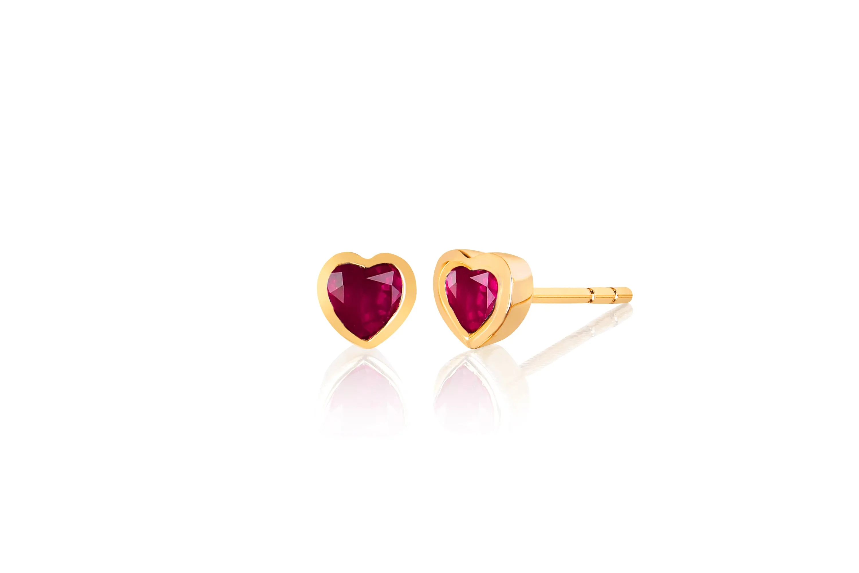 Ruby Heart Stud Earring sold by EF Collection