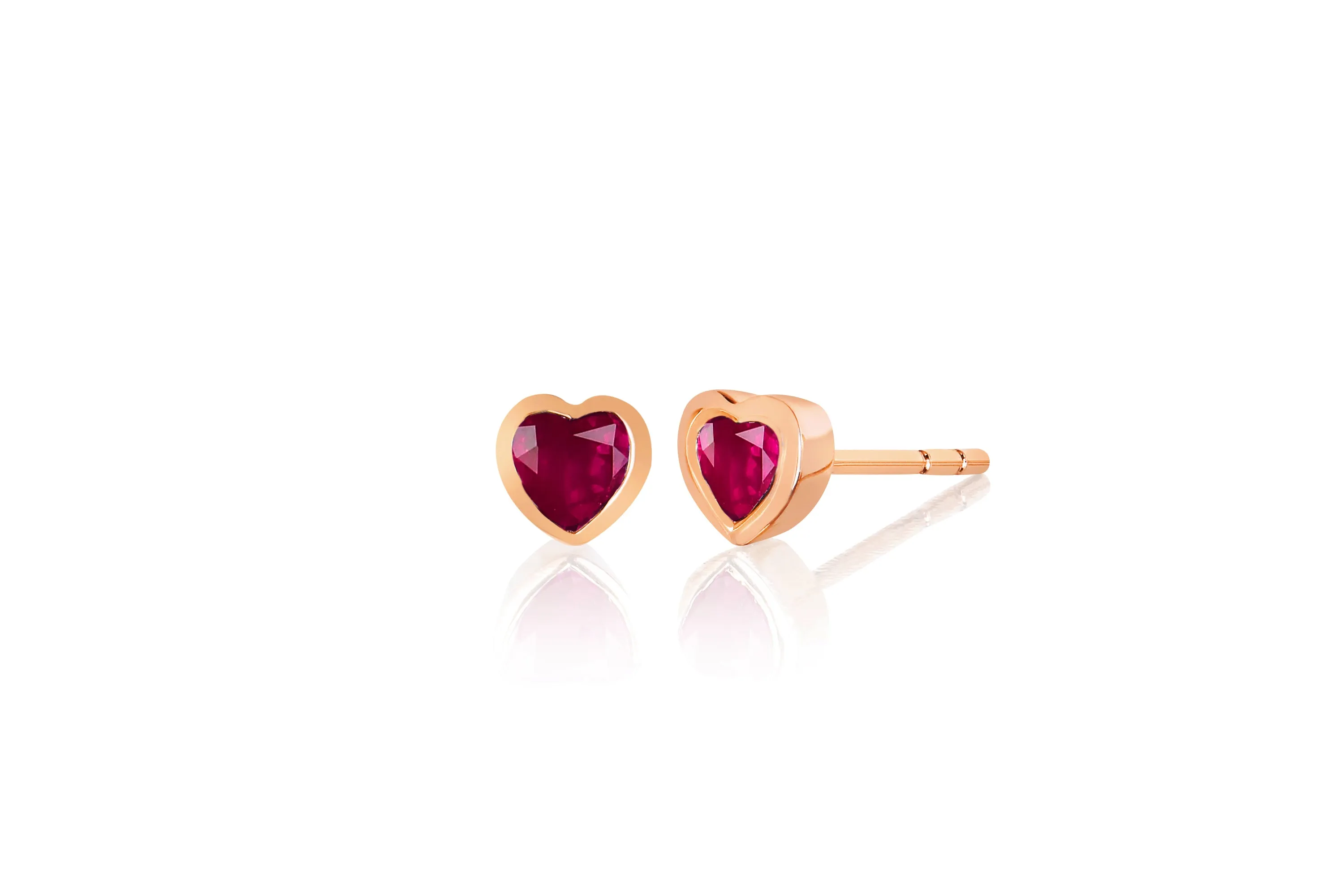 Ruby Heart Stud Earring sold by EF Collection product image thumbnail 3