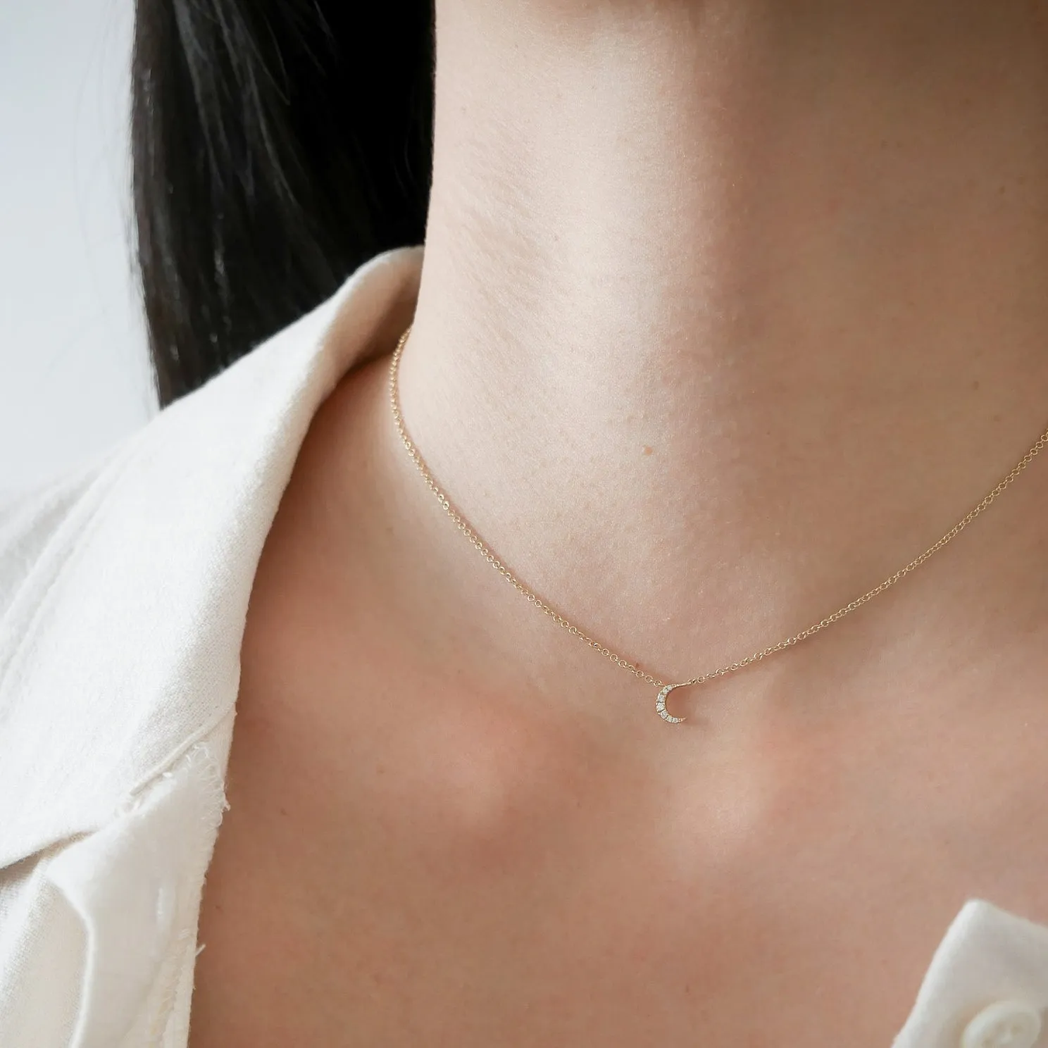 Diamond Moon Choker Necklace sold by EF Collection product image thumbnail 2