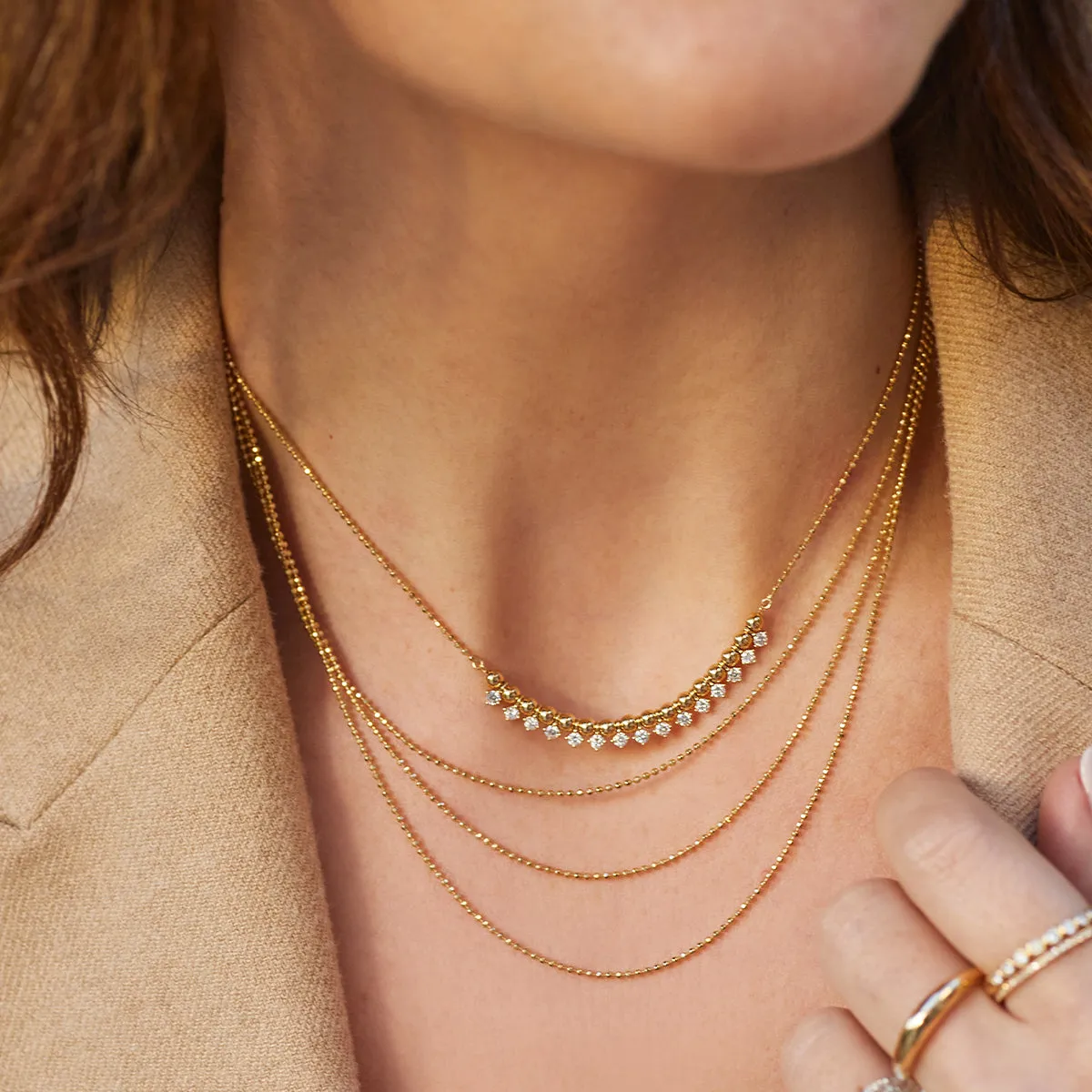 Hasson Triple Layered Chain Necklace sold by EF Collection product image thumbnail 2
