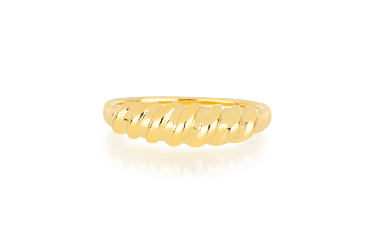 Jumbo Gold Twist Ring sold by EF Collection