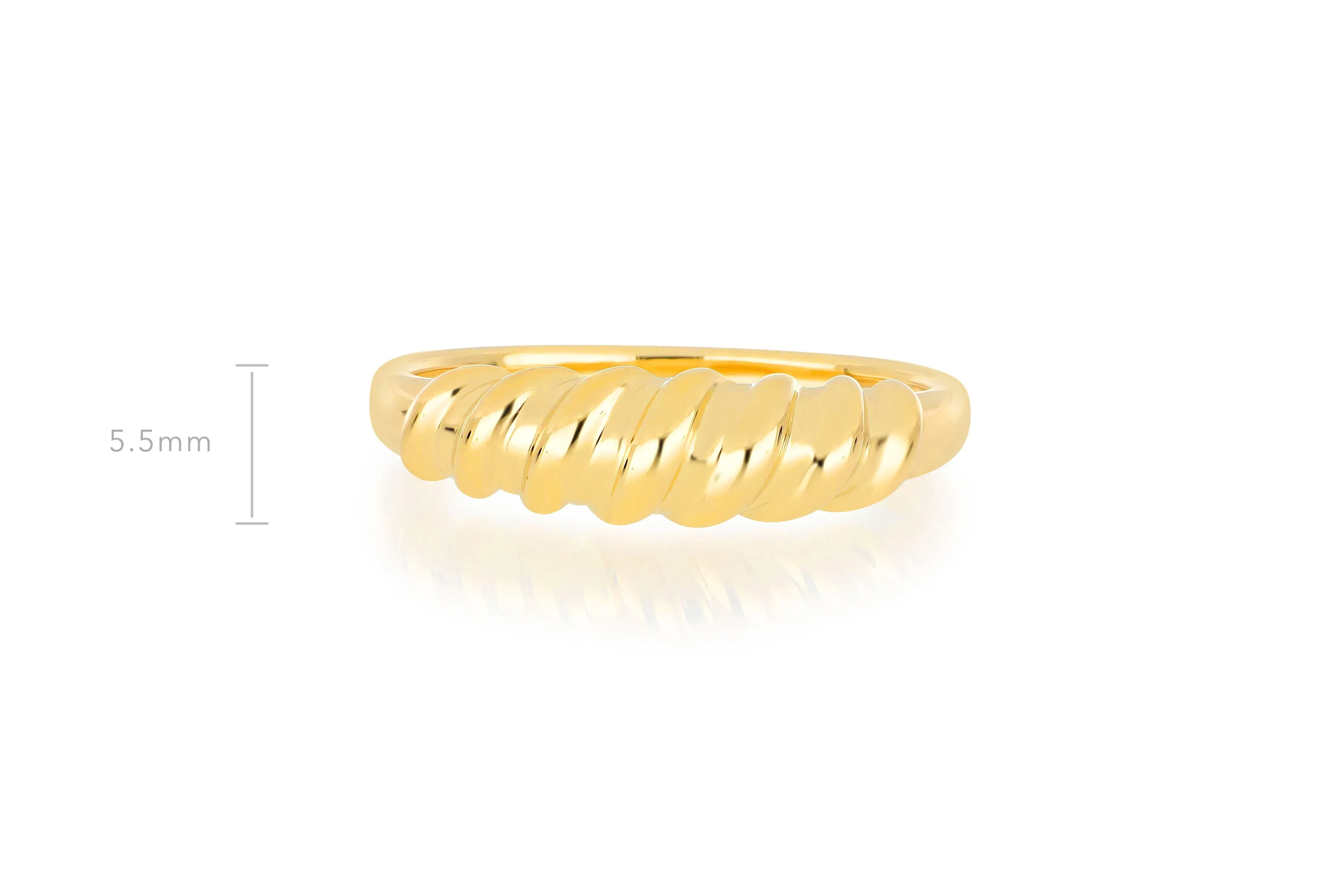 Jumbo Gold Twist Ring sold by EF Collection product image thumbnail 4