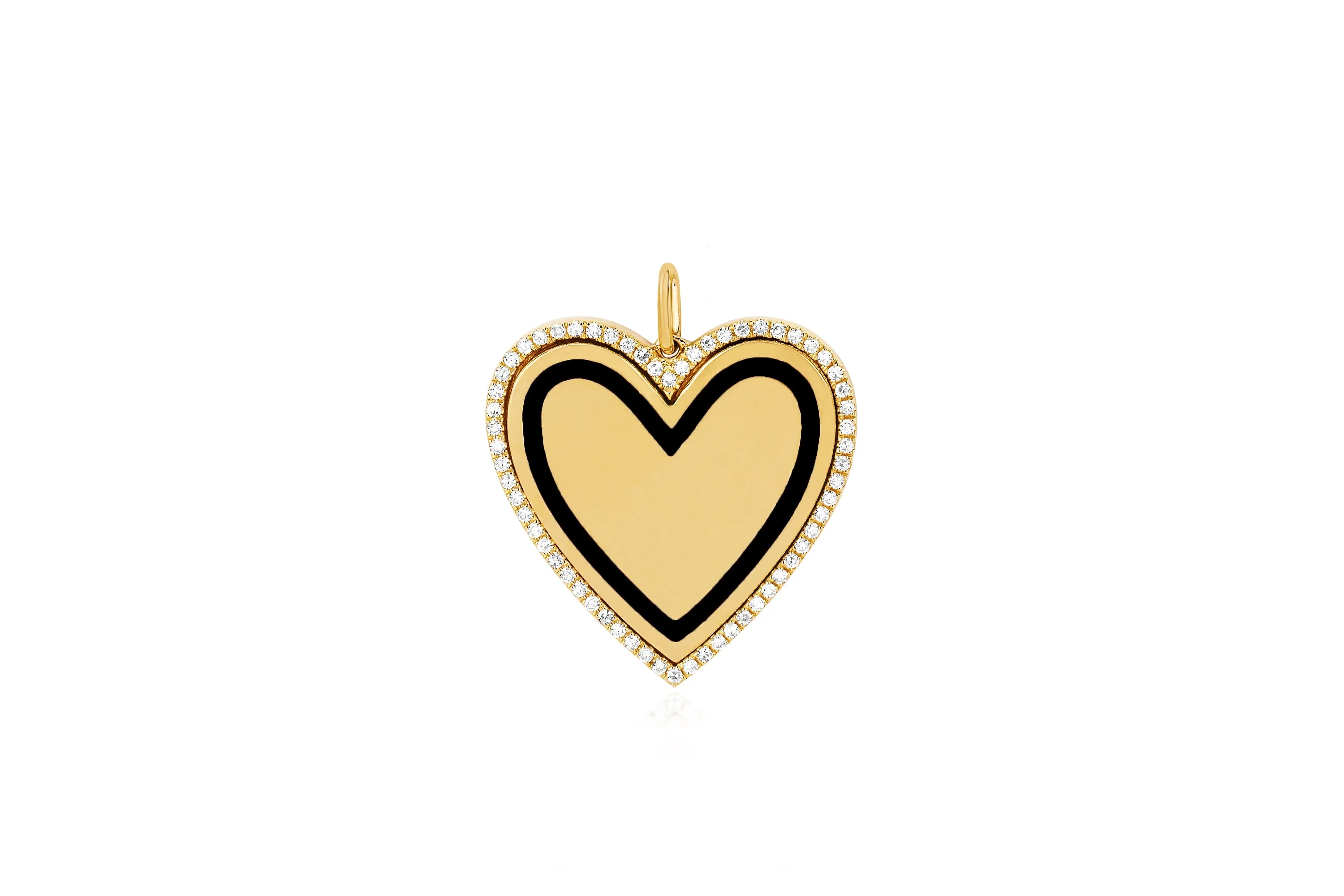 Diamond & Enamel Heart Charm sold by EF Collection