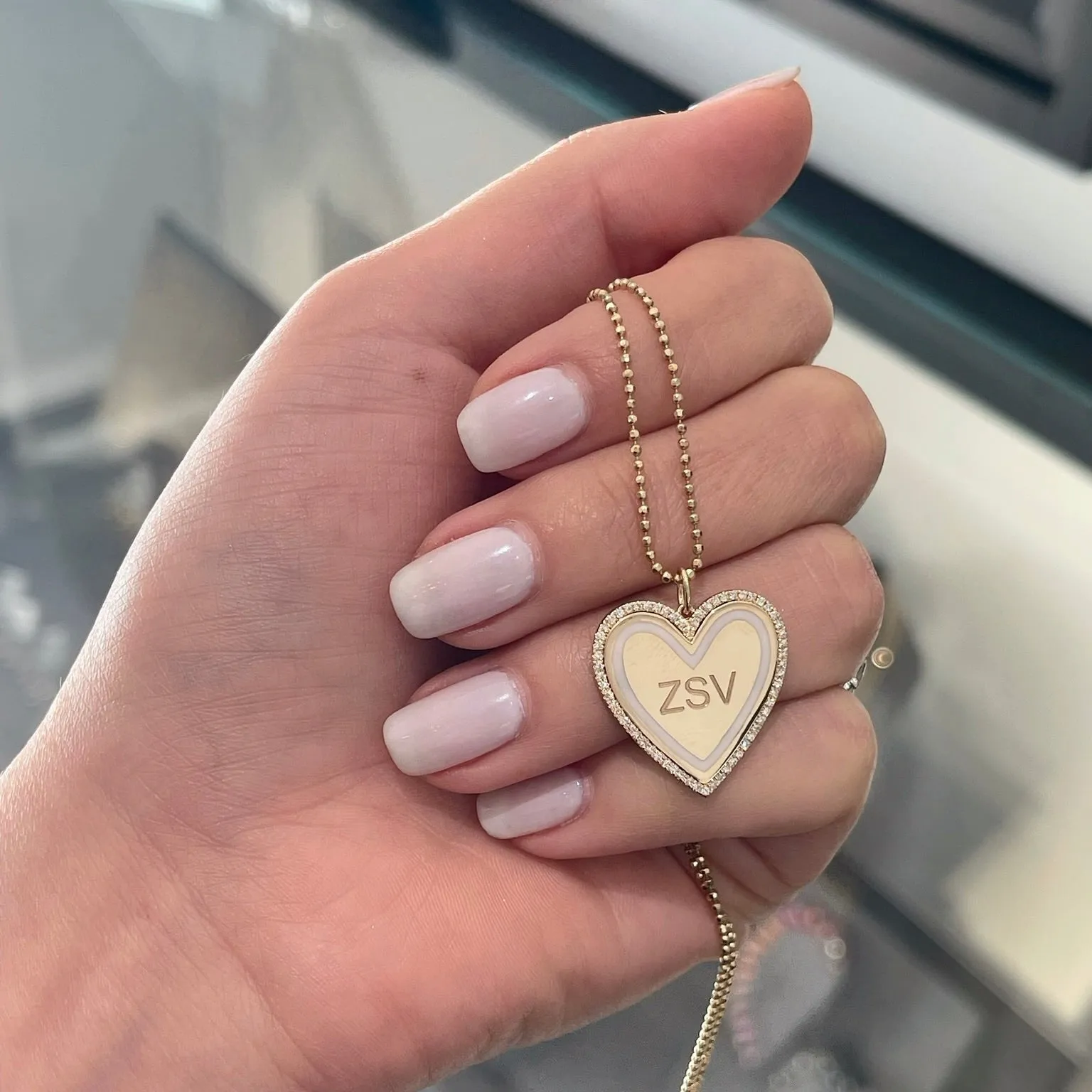 Diamond & Enamel Heart Charm sold by EF Collection product image thumbnail 2