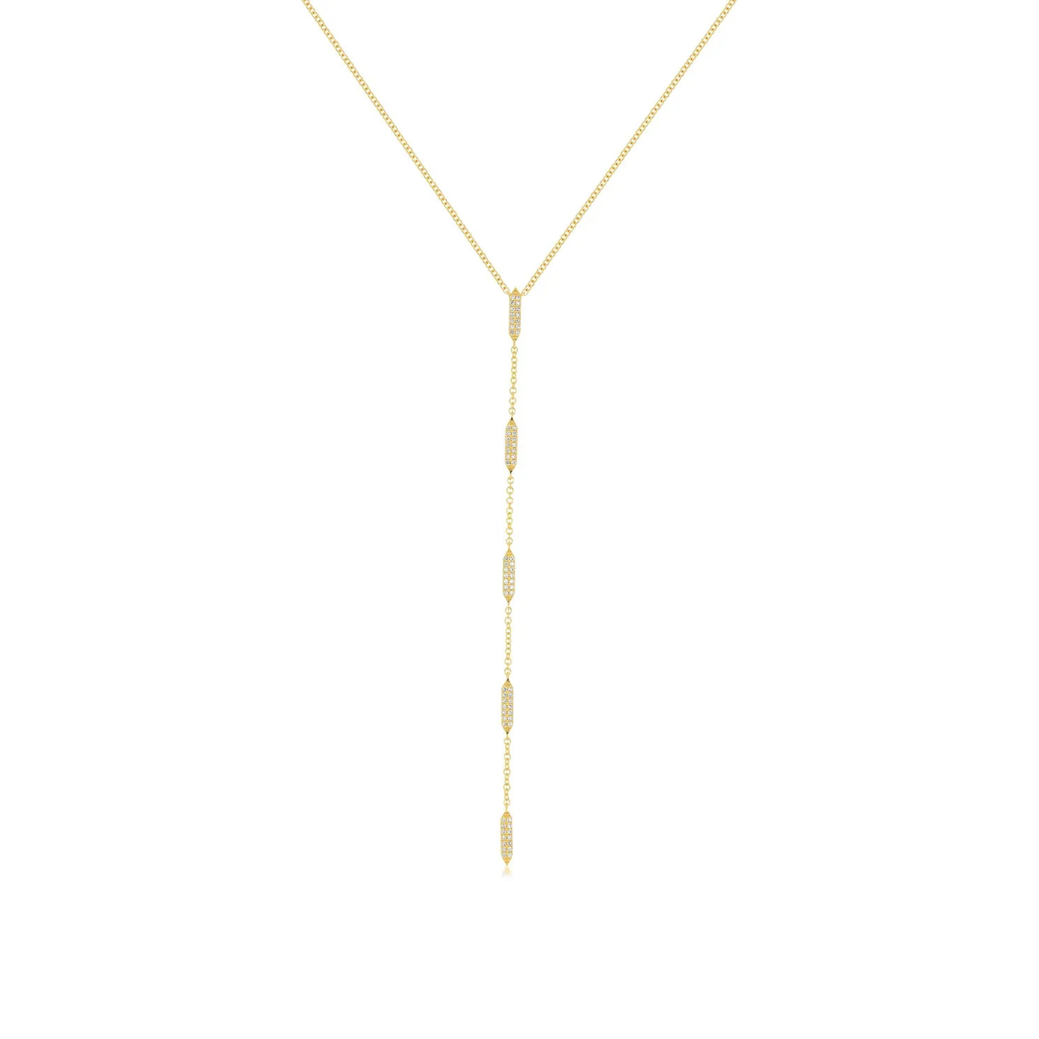 Pave Diamond "On Point" Lariat Necklace sold by EF Collection