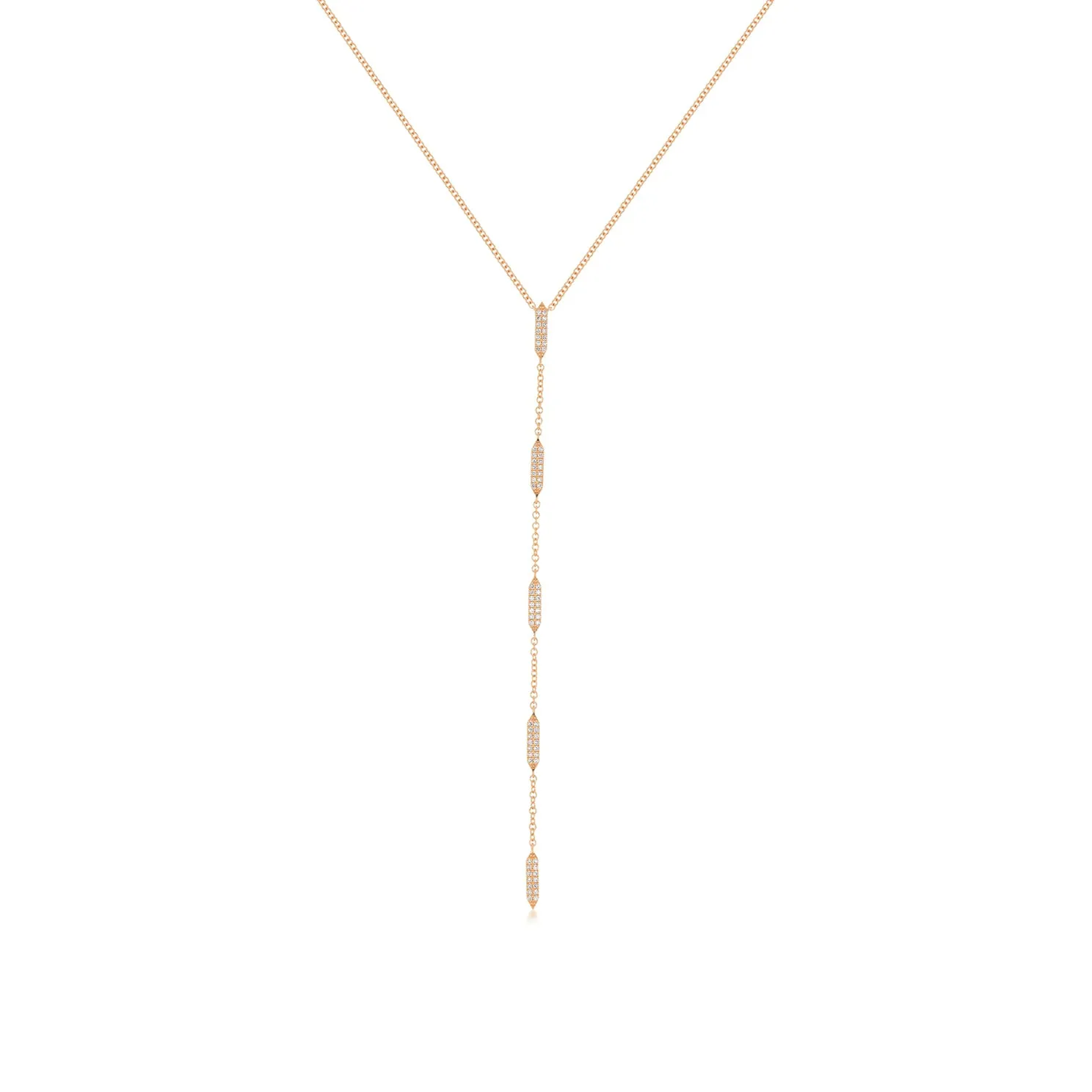 Pave Diamond "On Point" Lariat Necklace sold by EF Collection product image thumbnail 4
