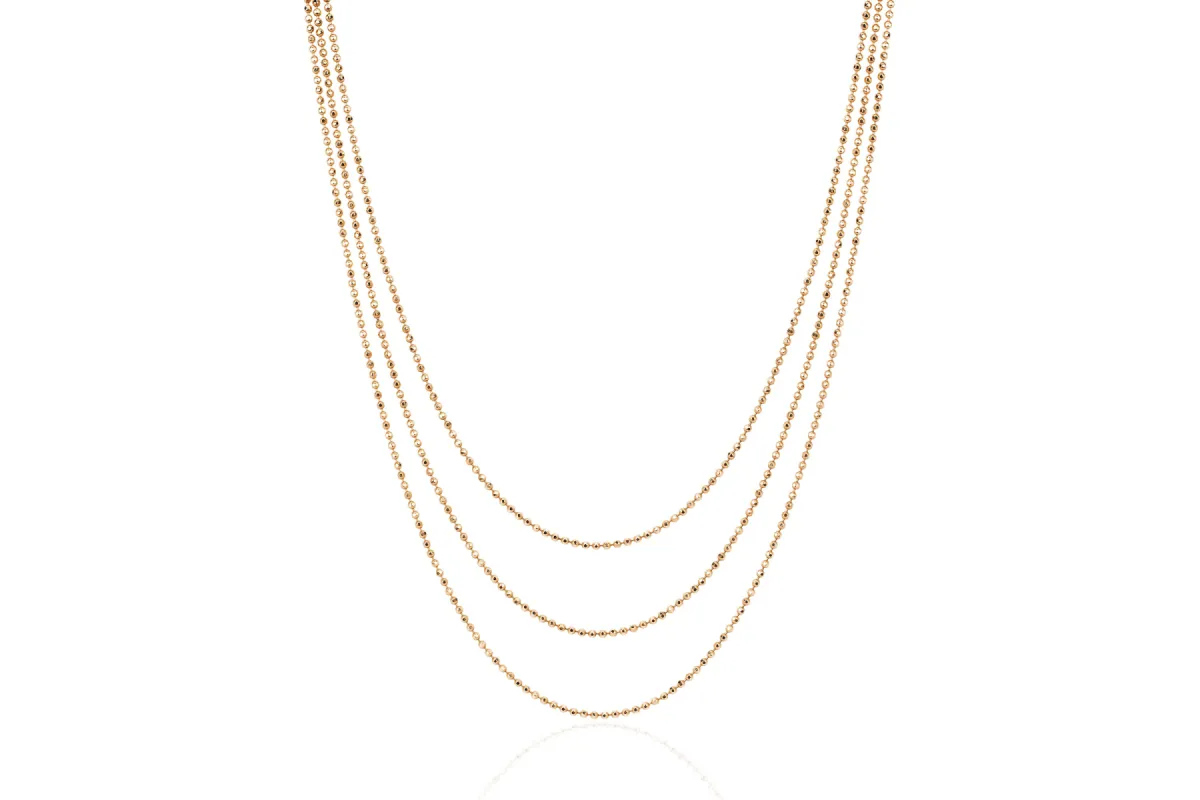 Hasson Triple Layered Chain Necklace made by EF Collection