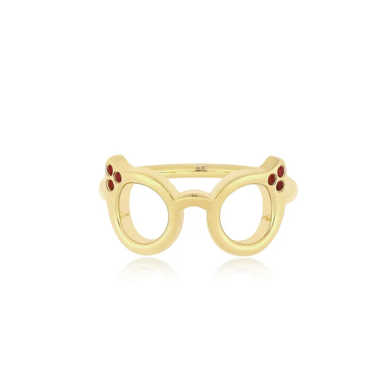 Evan's Sunnies Ring with Rubies made by EF Collection