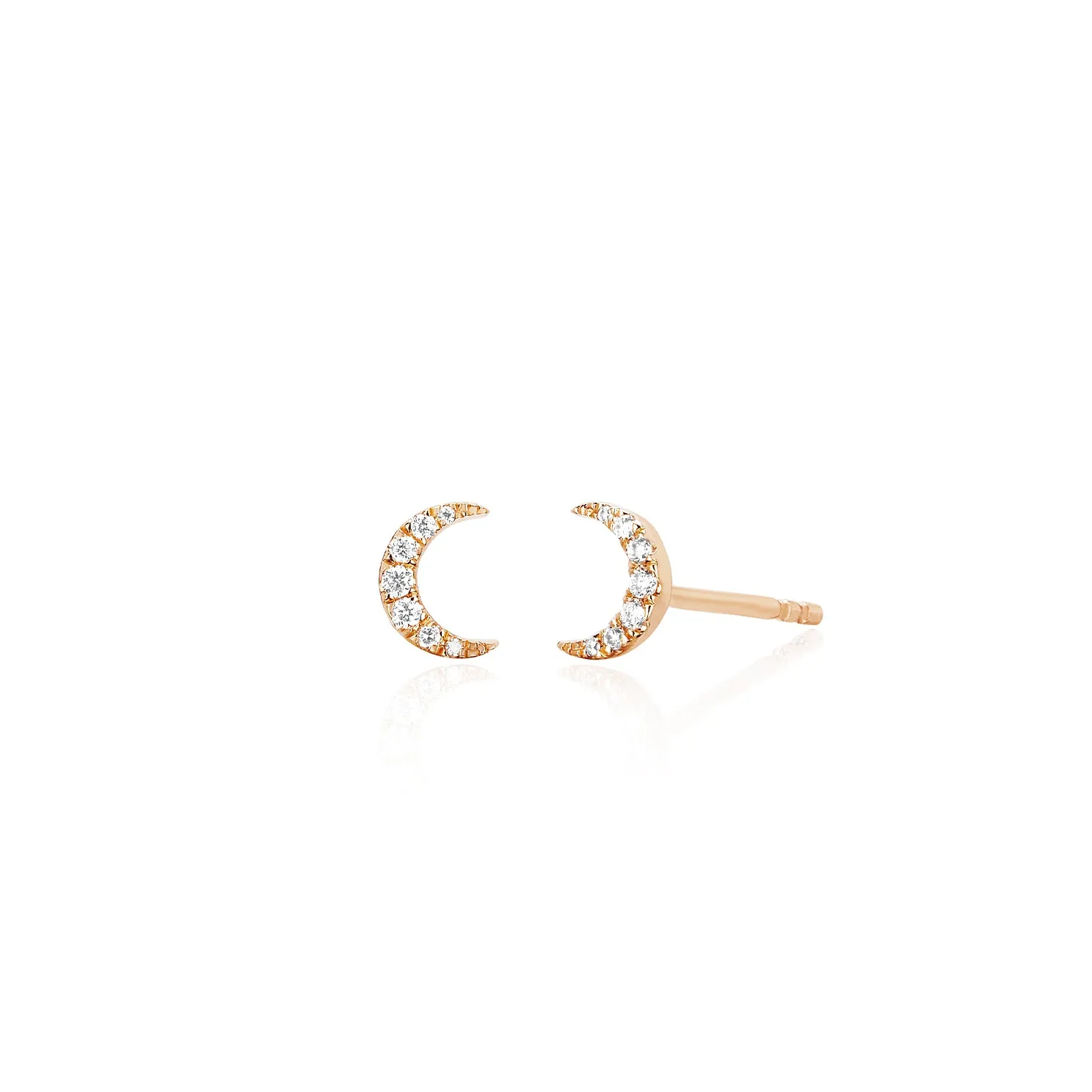 Diamond Mini Moon Stud Earring sold by EF Collection product image thumbnail 3