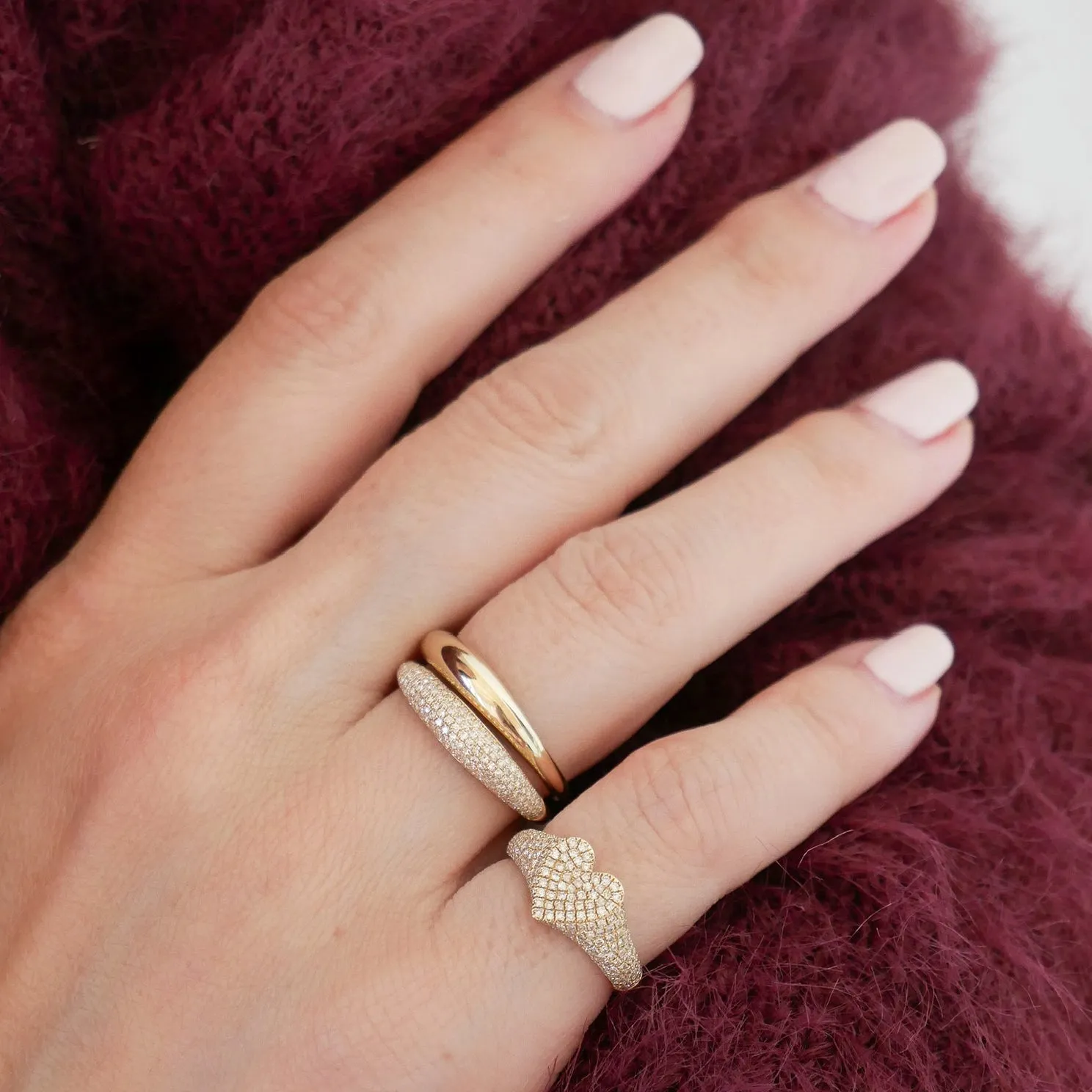 Diamond Heart Signet Ring sold by EF Collection product image thumbnail 2