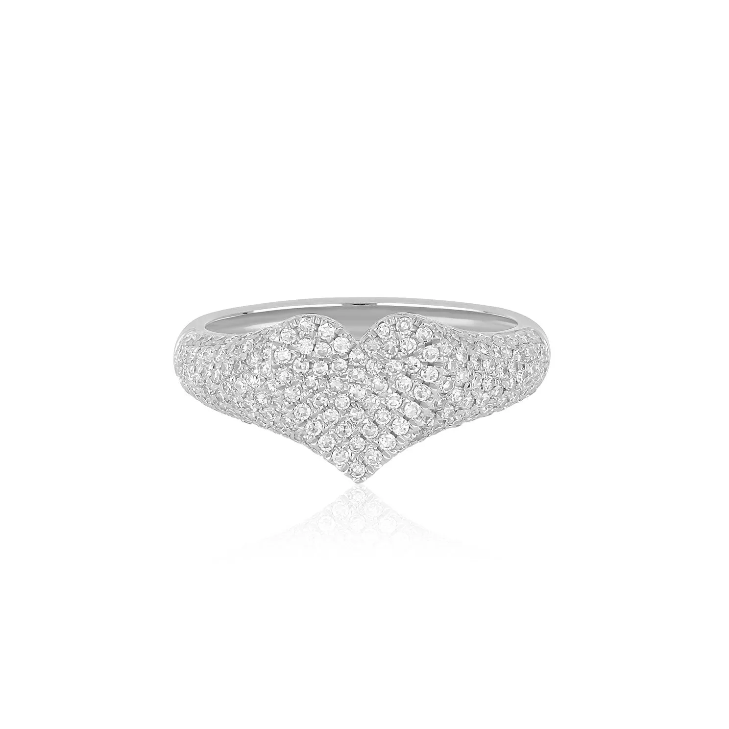 Diamond Heart Signet Ring sold by EF Collection product image thumbnail 4