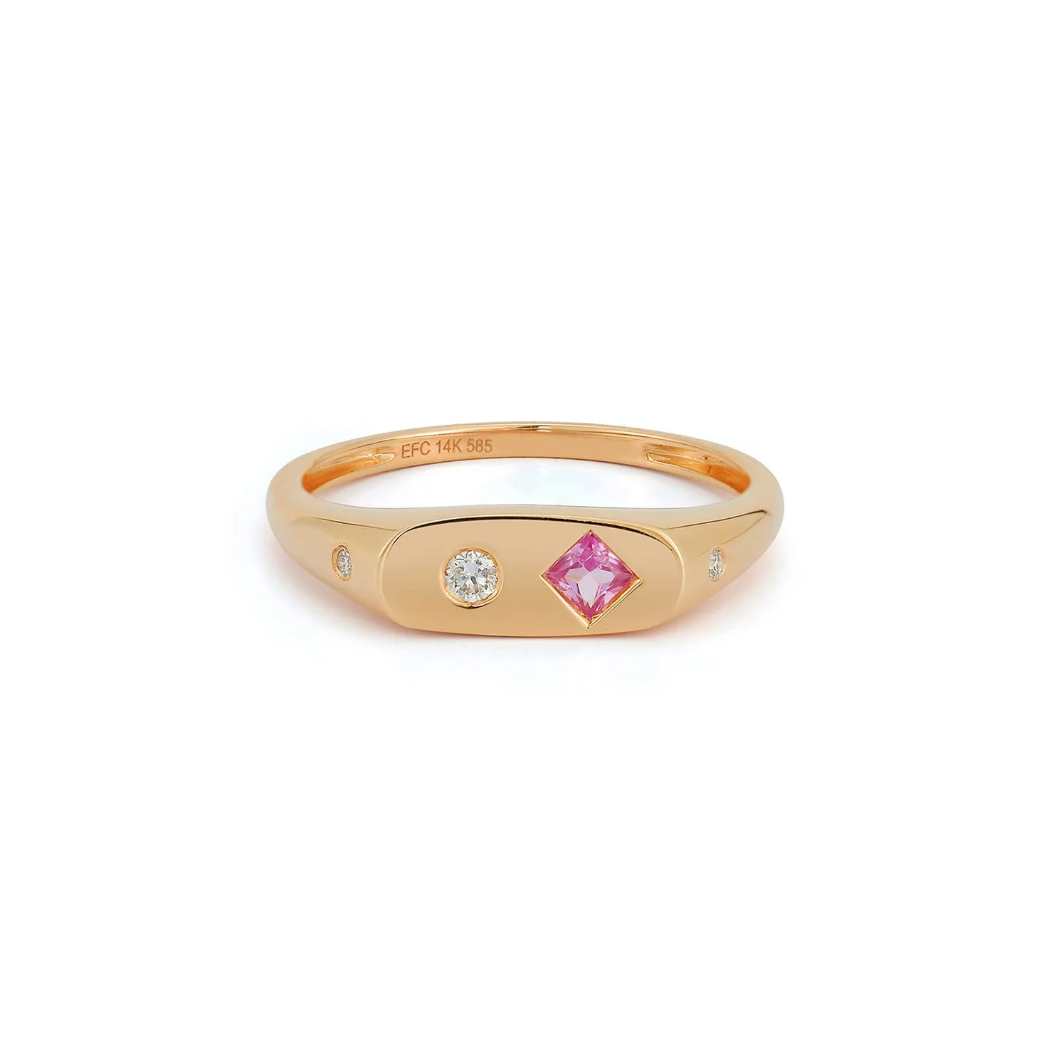 Diamond & Pink Sapphire Treasure Ring sold by EF Collection