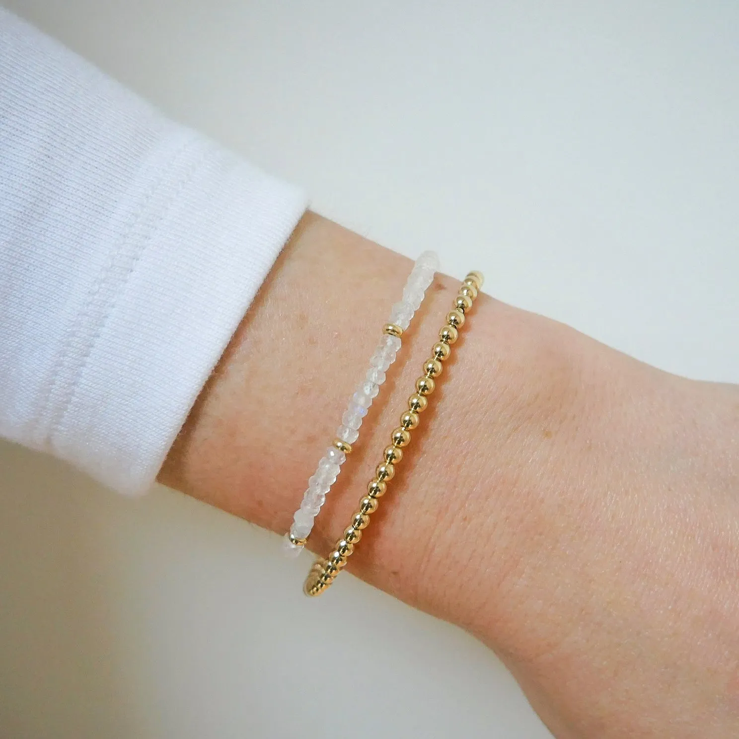 Birthstone Bead Bracelet In Moon Stone sold by EF Collection product image thumbnail 2