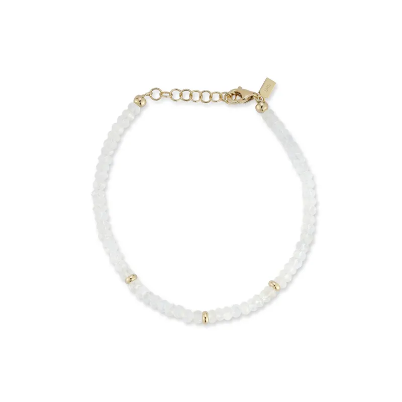 Birthstone Bead Bracelet In Moon Stone sold by EF Collection