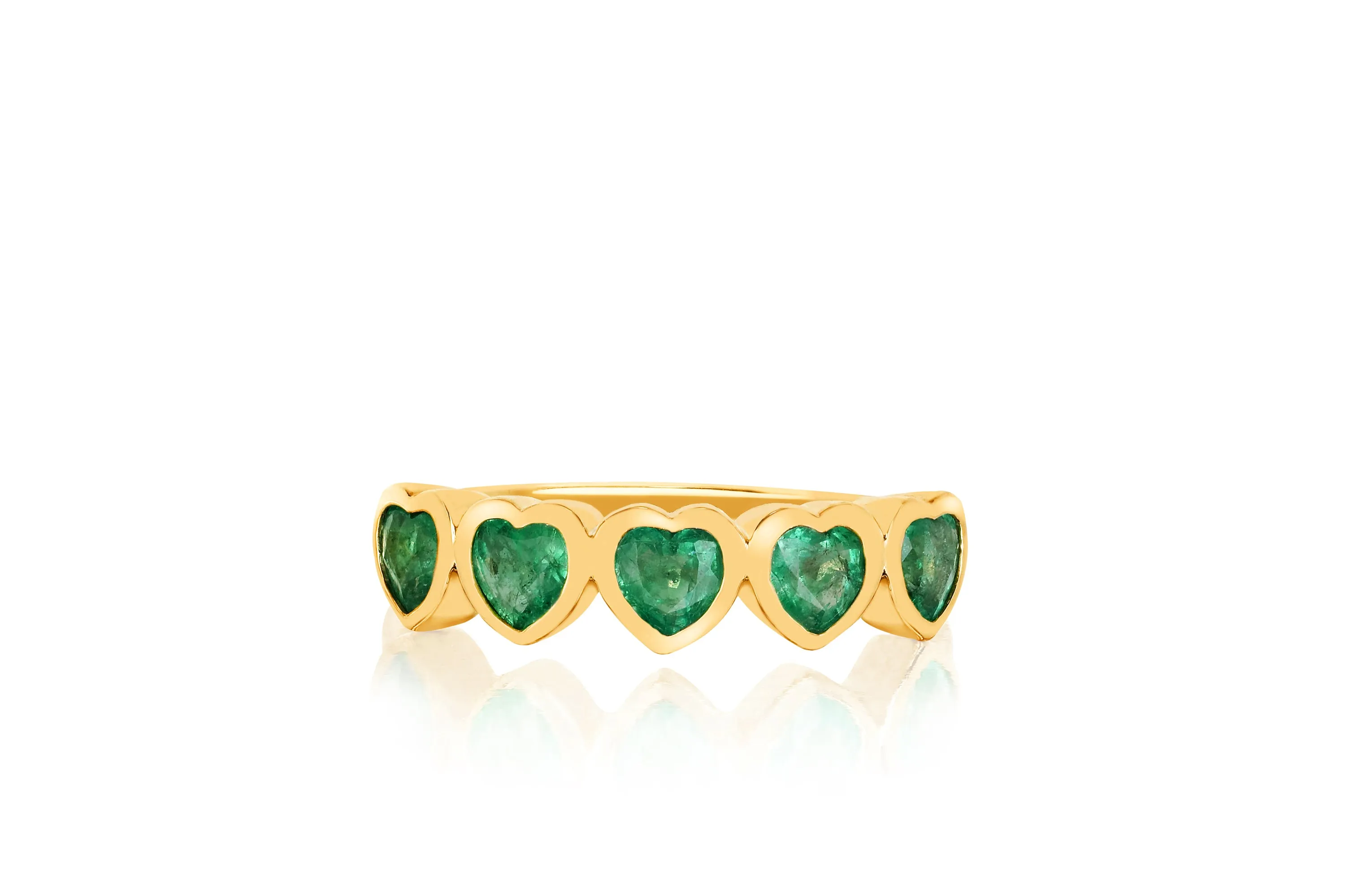 Emerald Multi Heart Ring sold by EF Collection