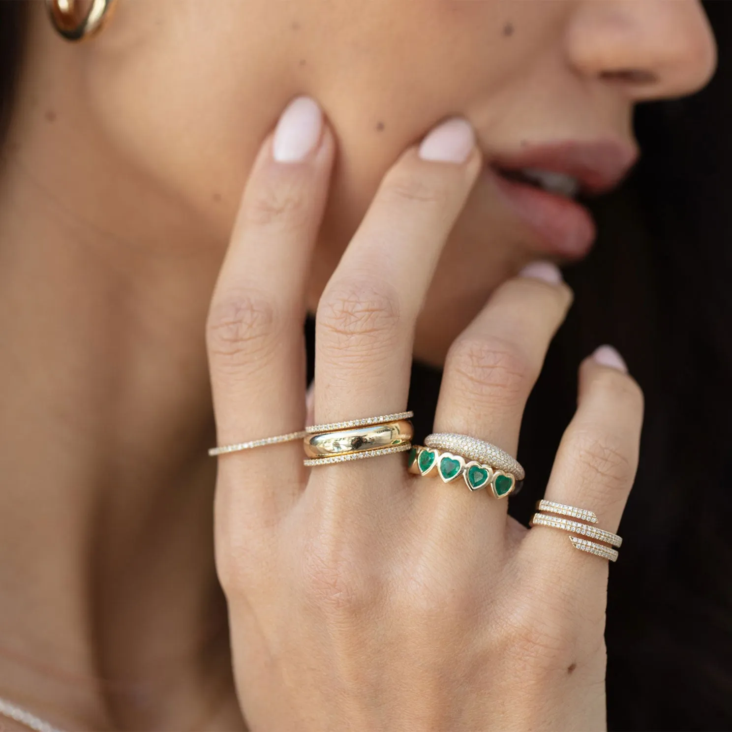 Emerald Multi Heart Ring sold by EF Collection product image thumbnail 3