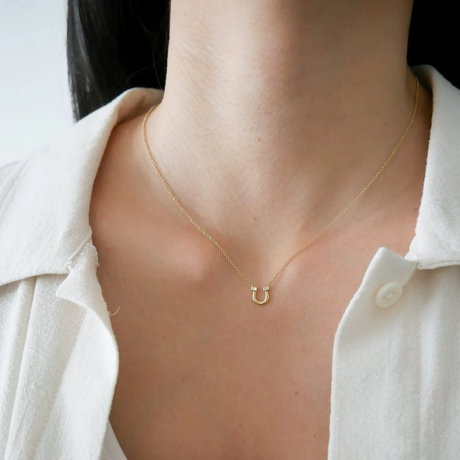 Lucky Horseshoe Necklace sold by EF Collection product image thumbnail 2