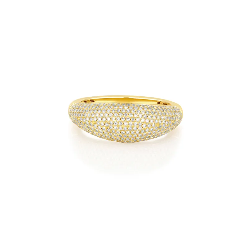 Pavé Diamond Jumbo Dome Ring sold by EF Collection