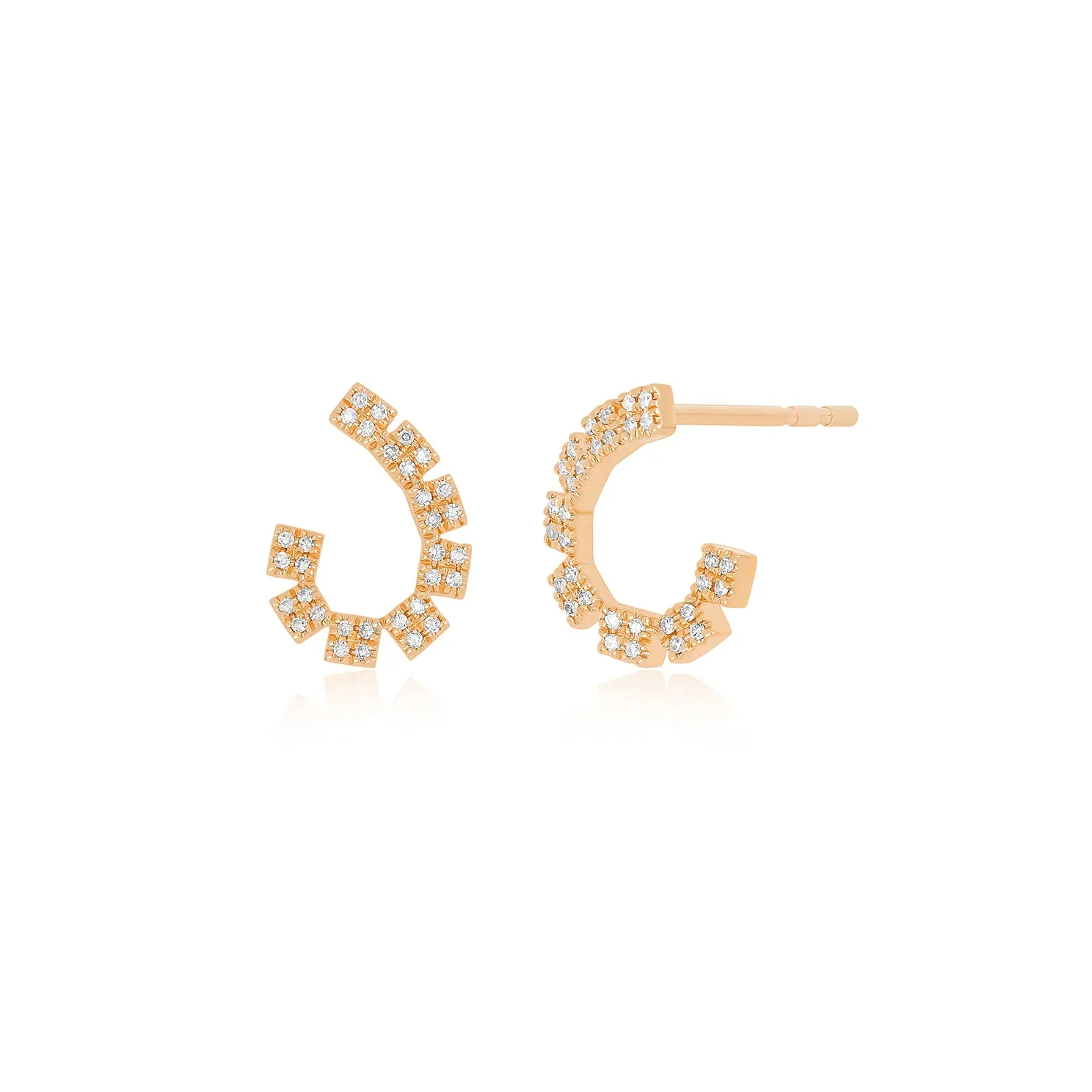 Diamond Double Row Wrap Earrings sold by EF Collection product image thumbnail 3