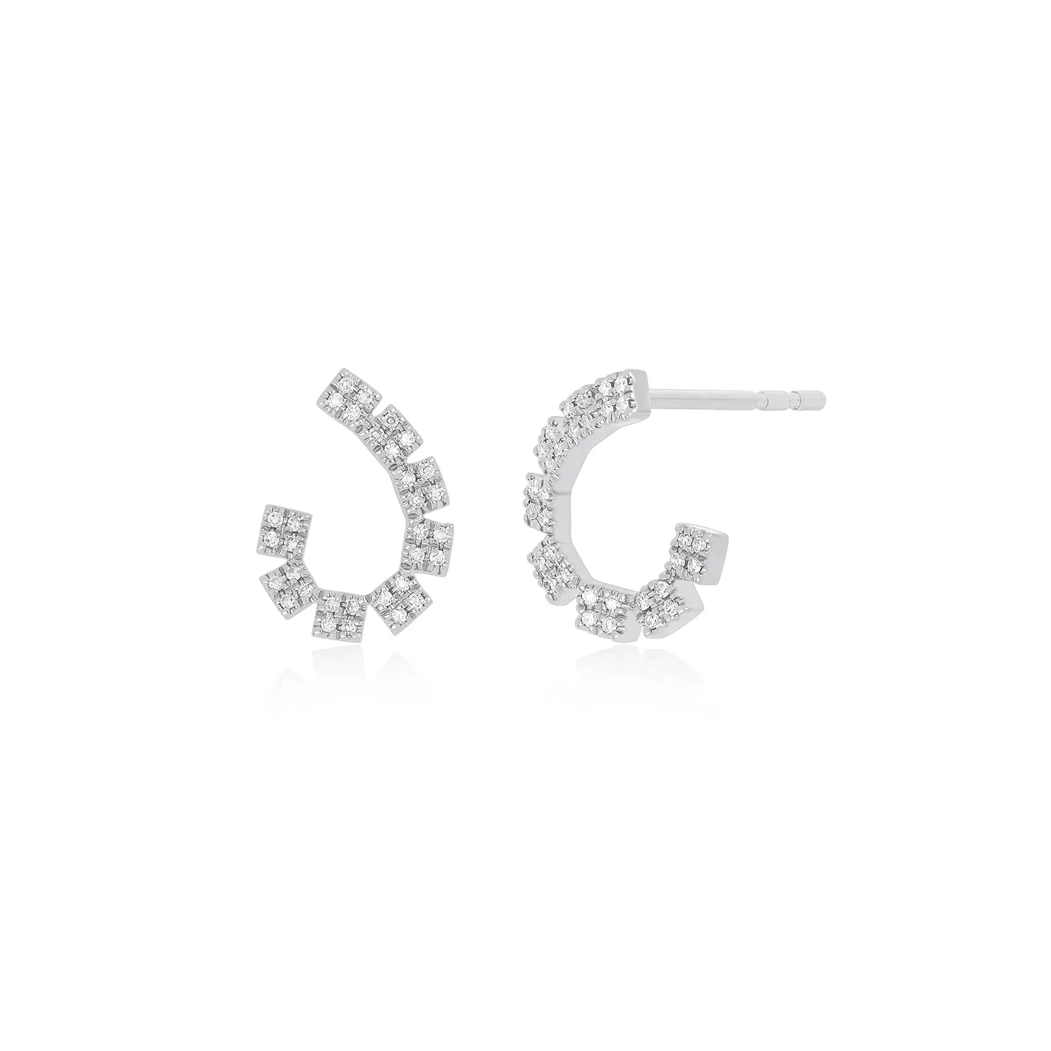 Diamond Double Row Wrap Earrings sold by EF Collection product image thumbnail 4