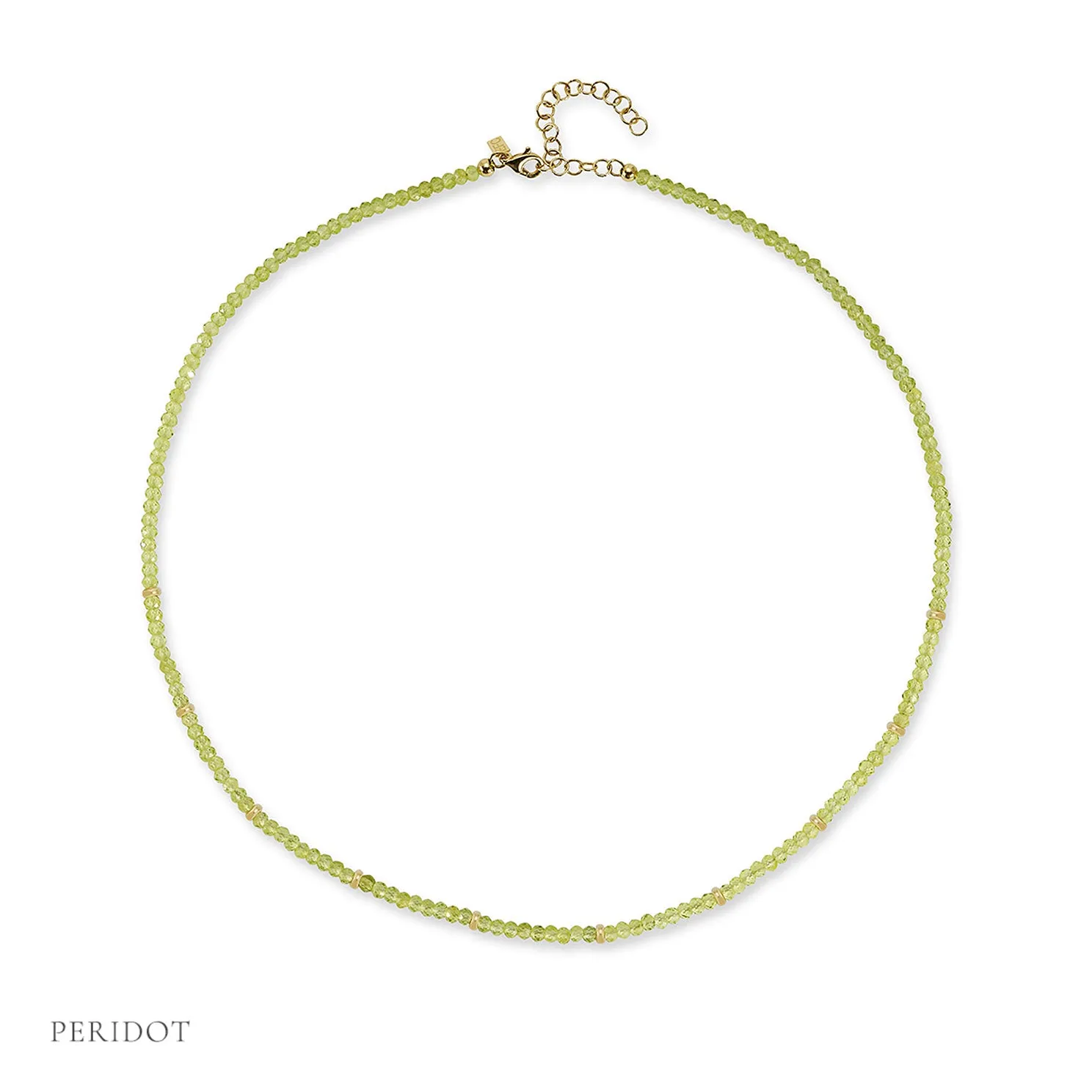 Birthstone Bead Necklace In Peridot sold by EF Collection product image thumbnail 3