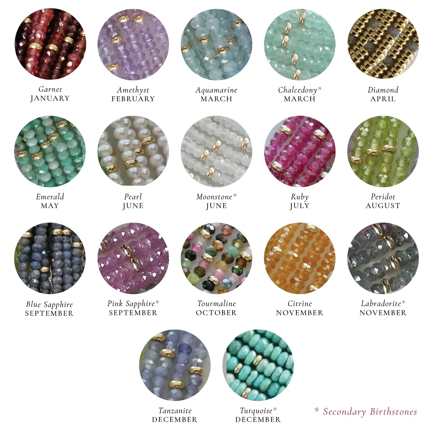 Birthstone Bead Necklace In Peridot sold by EF Collection product image thumbnail 4