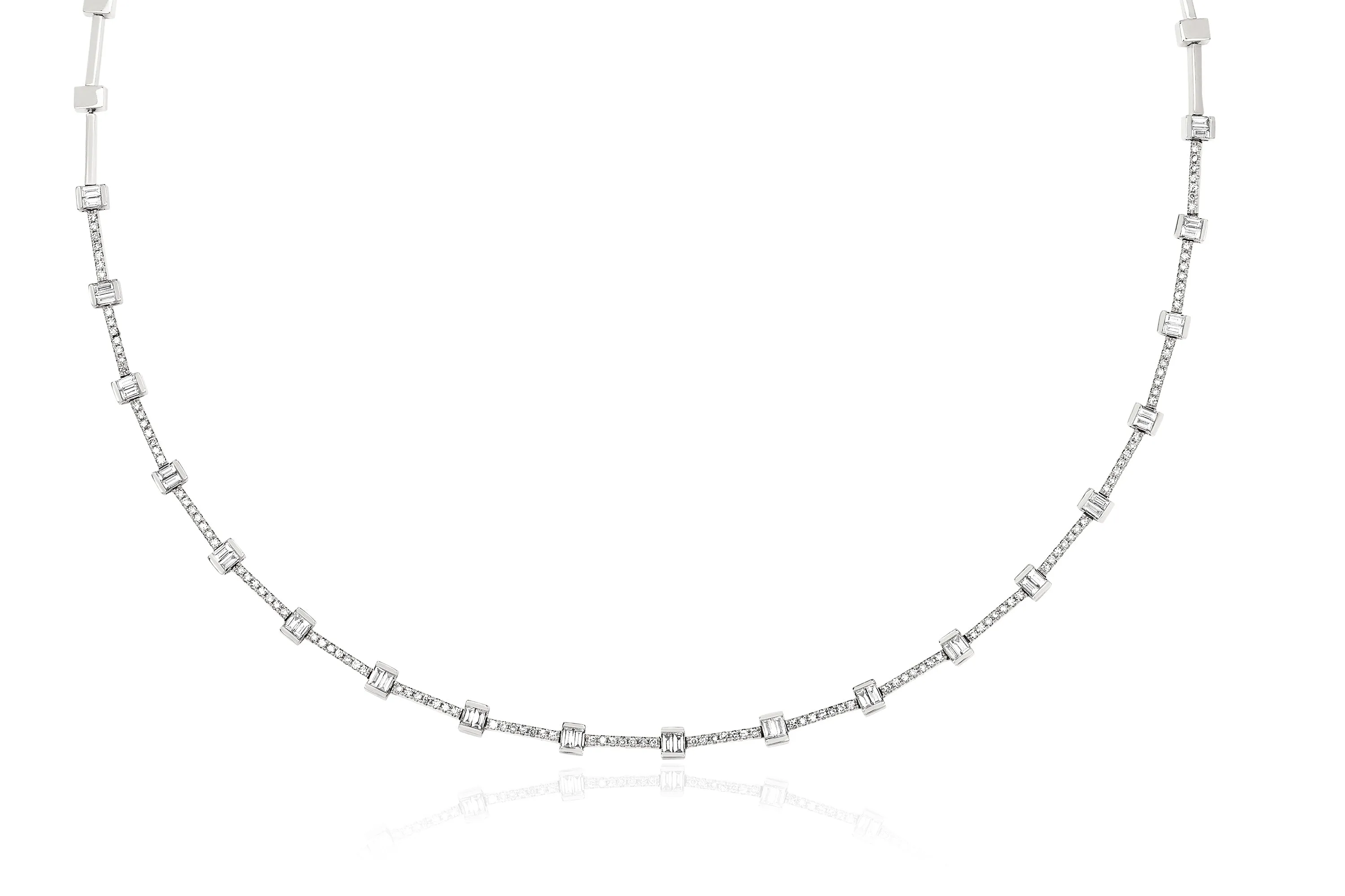 Diamond Baguette Eternity Necklace sold by EF Collection product image thumbnail 3
