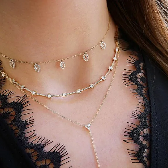 Diamond Baguette Eternity Necklace sold by EF Collection product image thumbnail 2