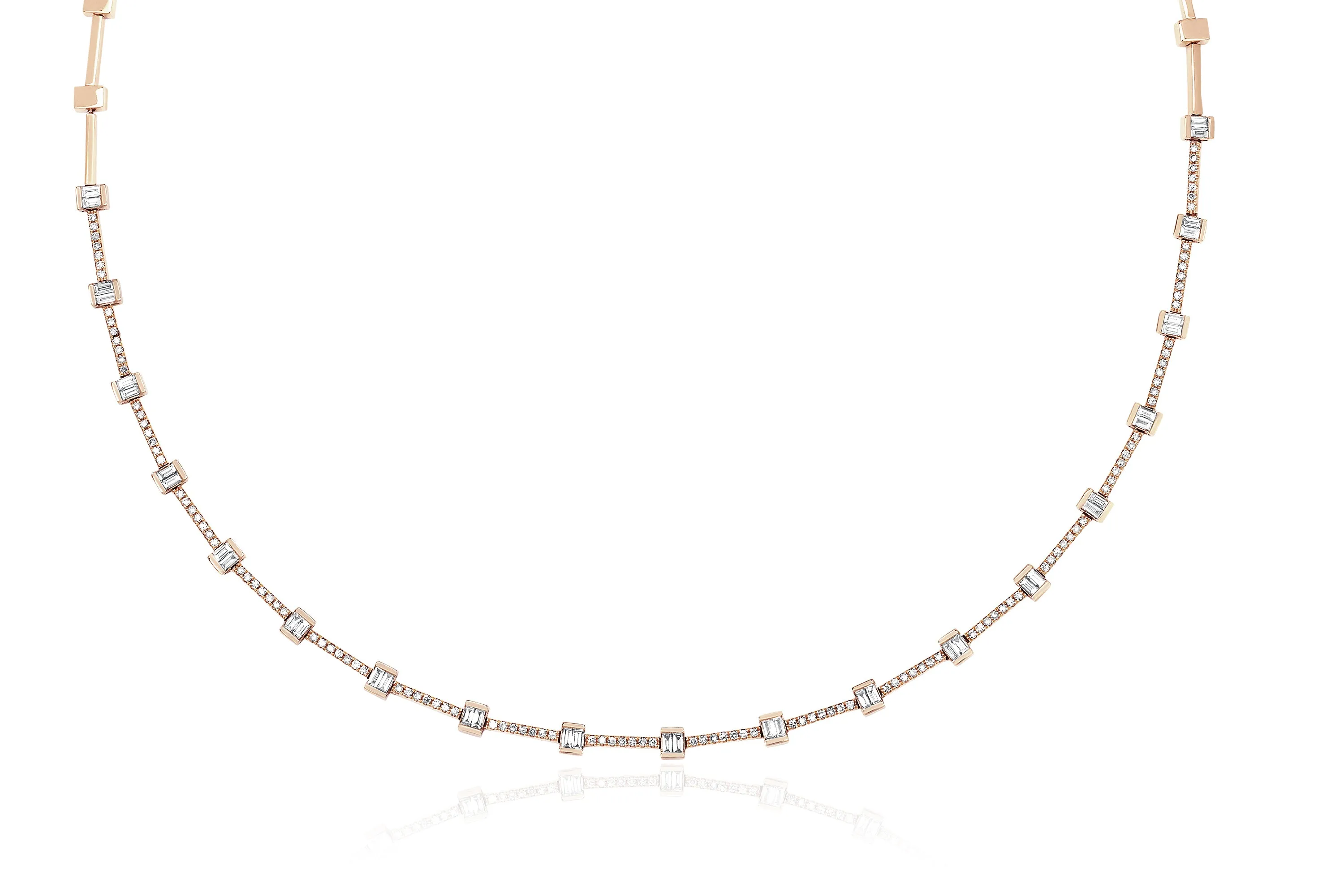 Diamond Baguette Eternity Necklace sold by EF Collection