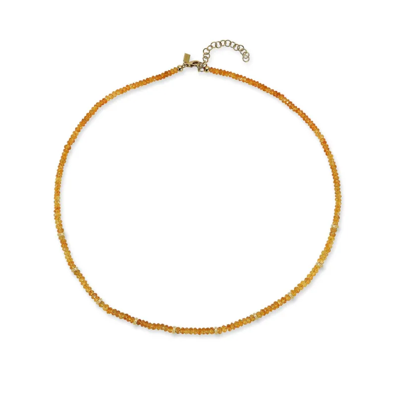Birthstone Bead Necklace In Citrine sold by EF Collection
