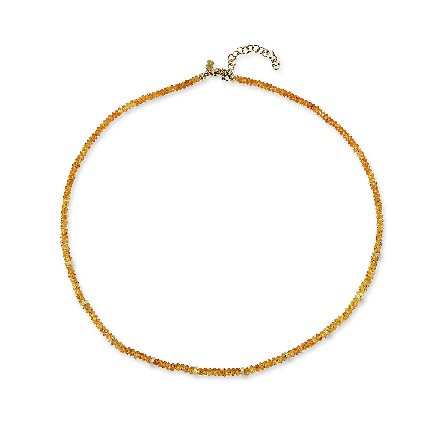 Birthstone Bead Necklace In Citrine sold by EF Collection