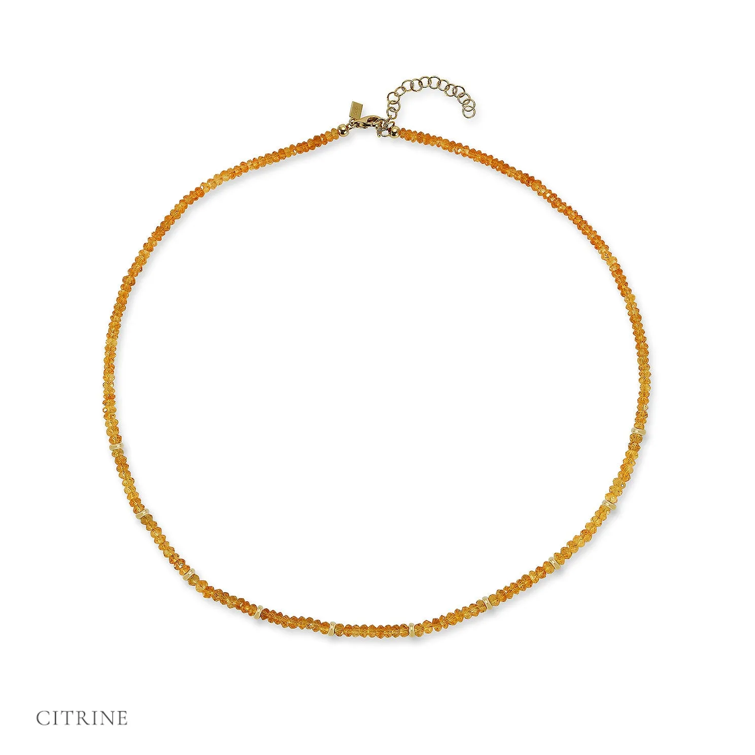 Birthstone Bead Necklace In Citrine sold by EF Collection product image thumbnail 3