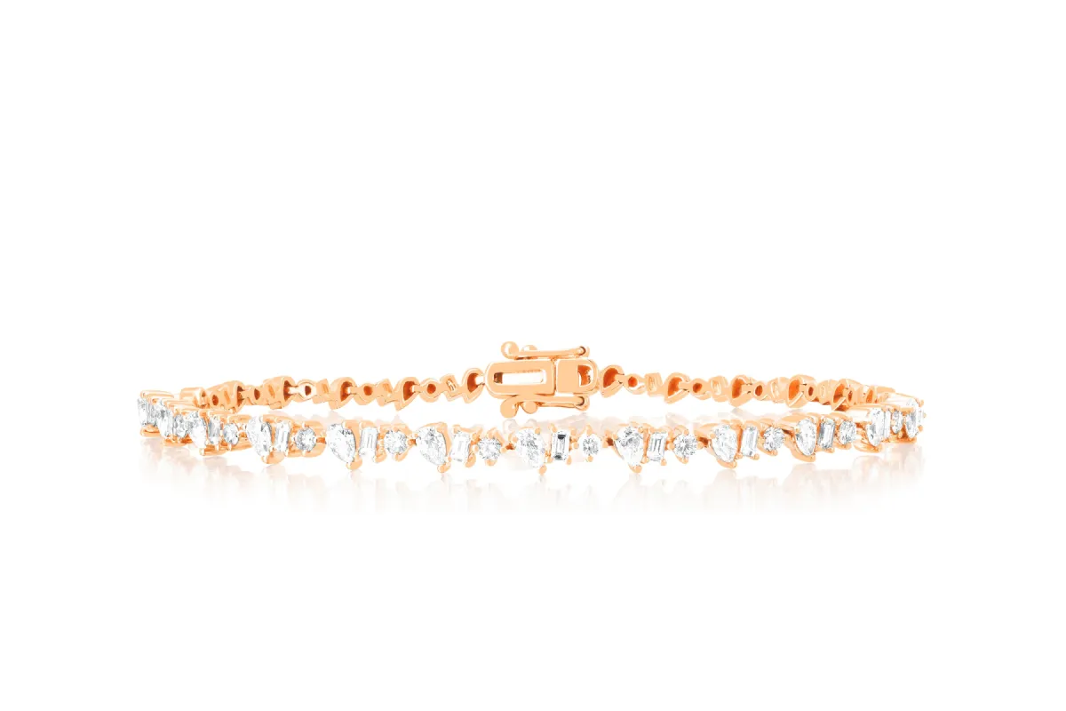 Diamond Multifaceted Eternity Bracelet sold by EF Collection