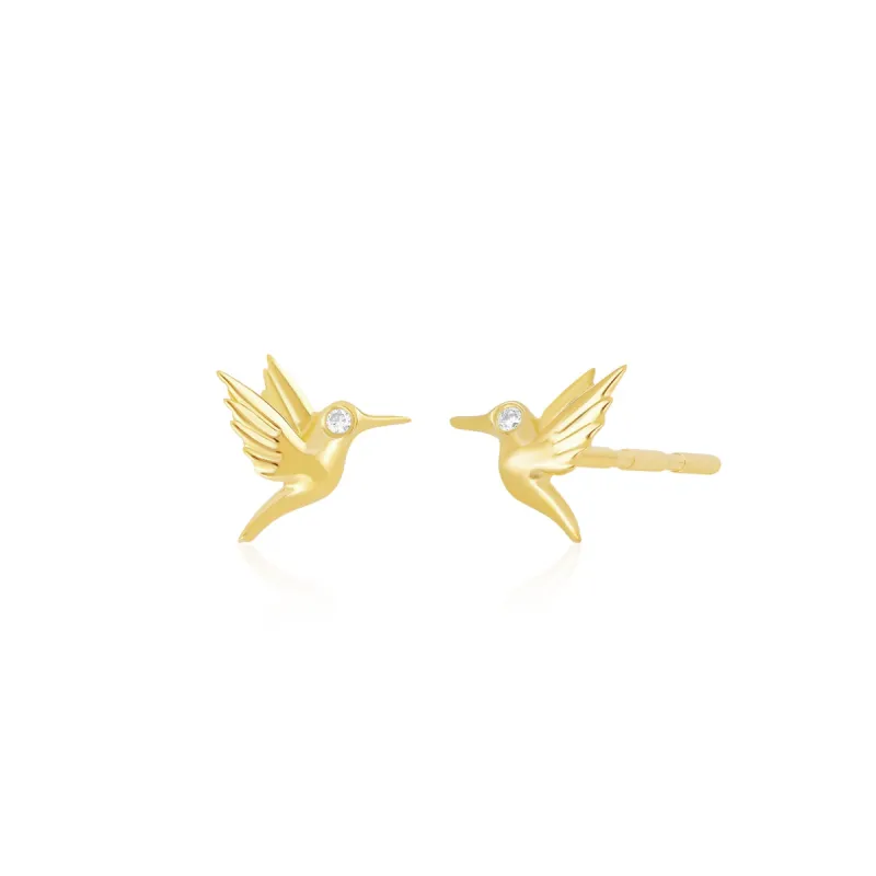 Mini Hummingbird Stud Earring sold by EF Collection