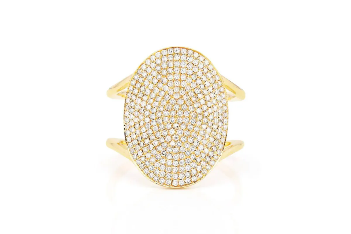 Diamond Jumbo Oval Ring sold by EF Collection