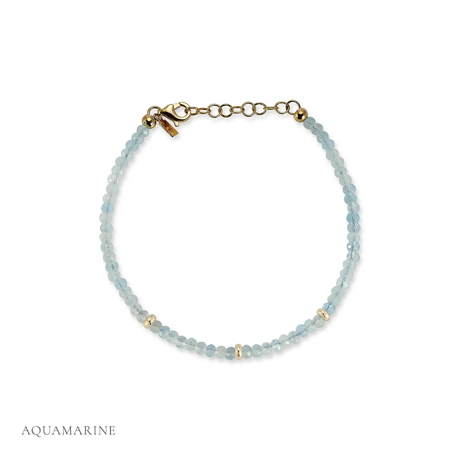 Birthstone Bead Bracelet In Aquamarine sold by EF Collection product image thumbnail 3