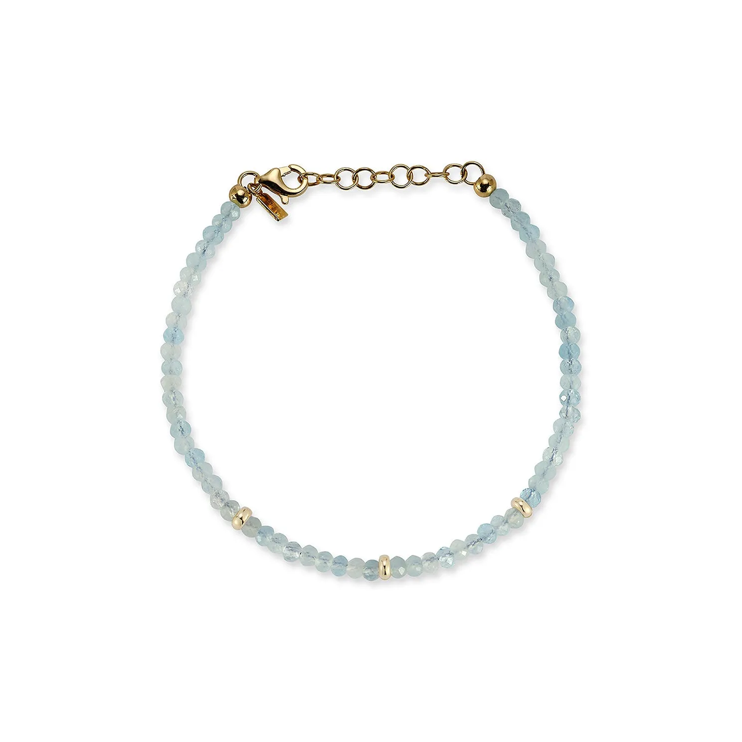Birthstone Bead Bracelet In Aquamarine sold by EF Collection