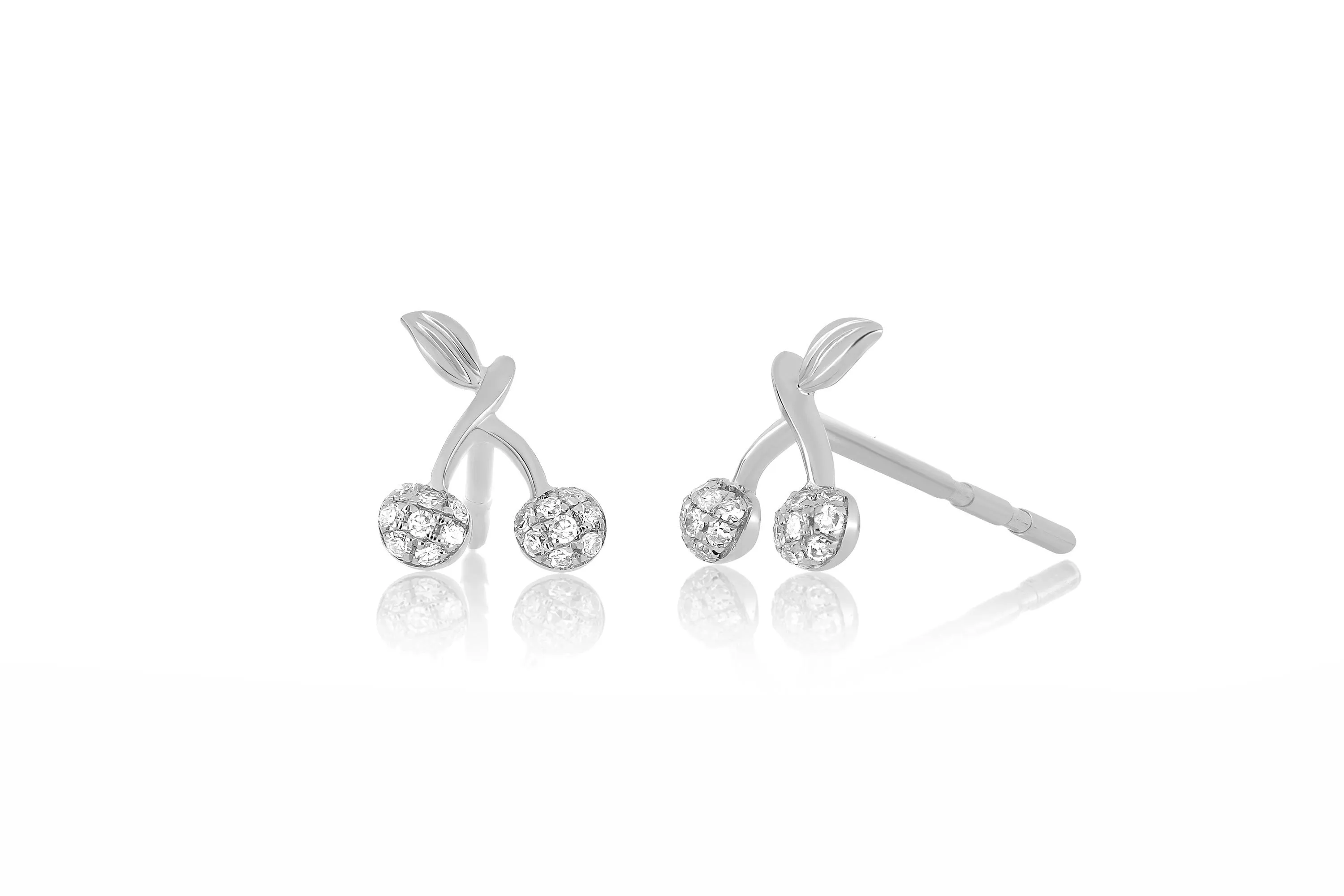 Diamond Mini Cherry Stud Earring sold by EF Collection product image thumbnail 4