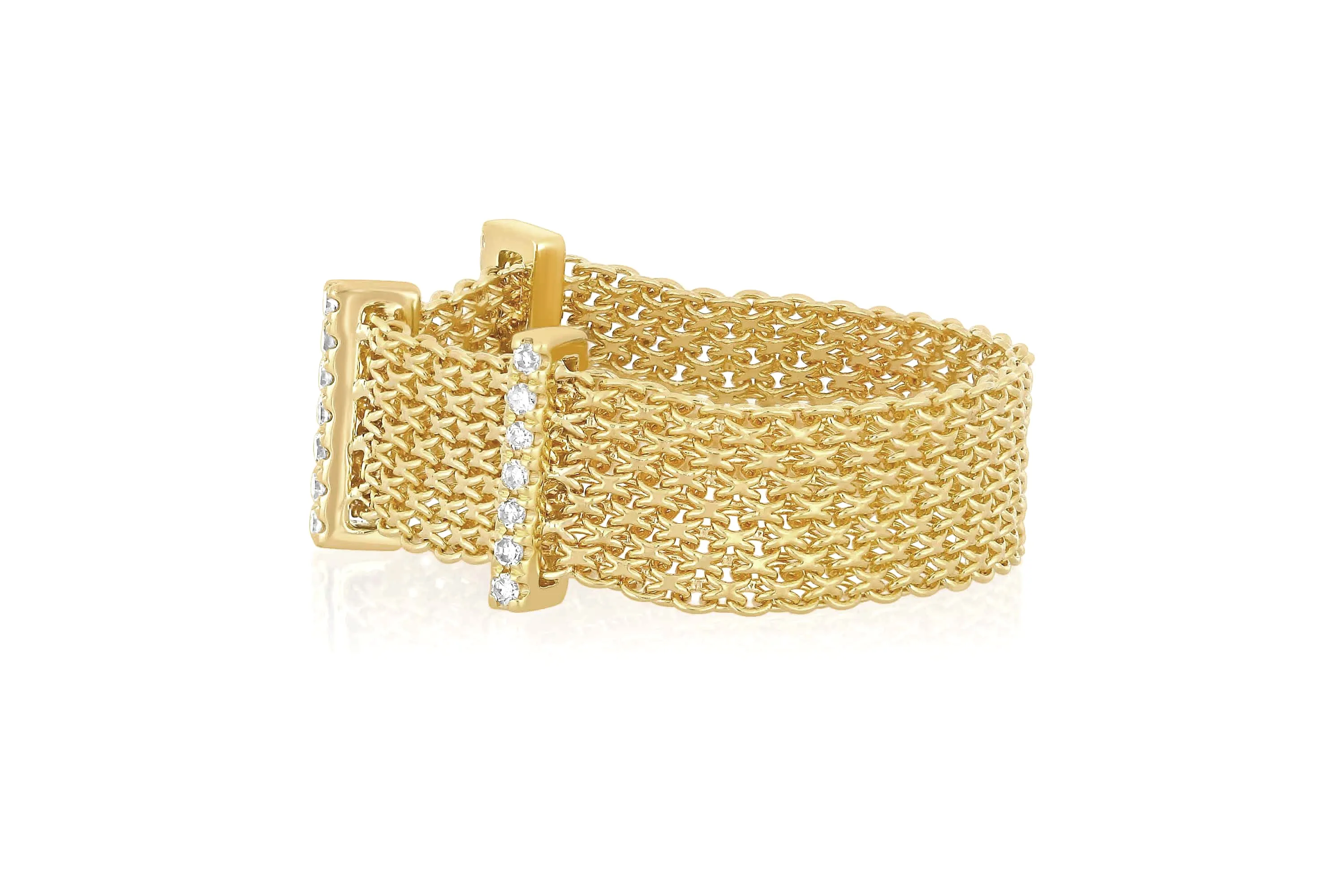 Diamond Bar Mesh Ring sold by EF Collection product image thumbnail 5