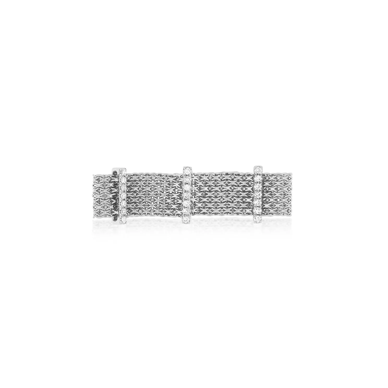 Diamond Bar Mesh Ring sold by EF Collection product image thumbnail 4