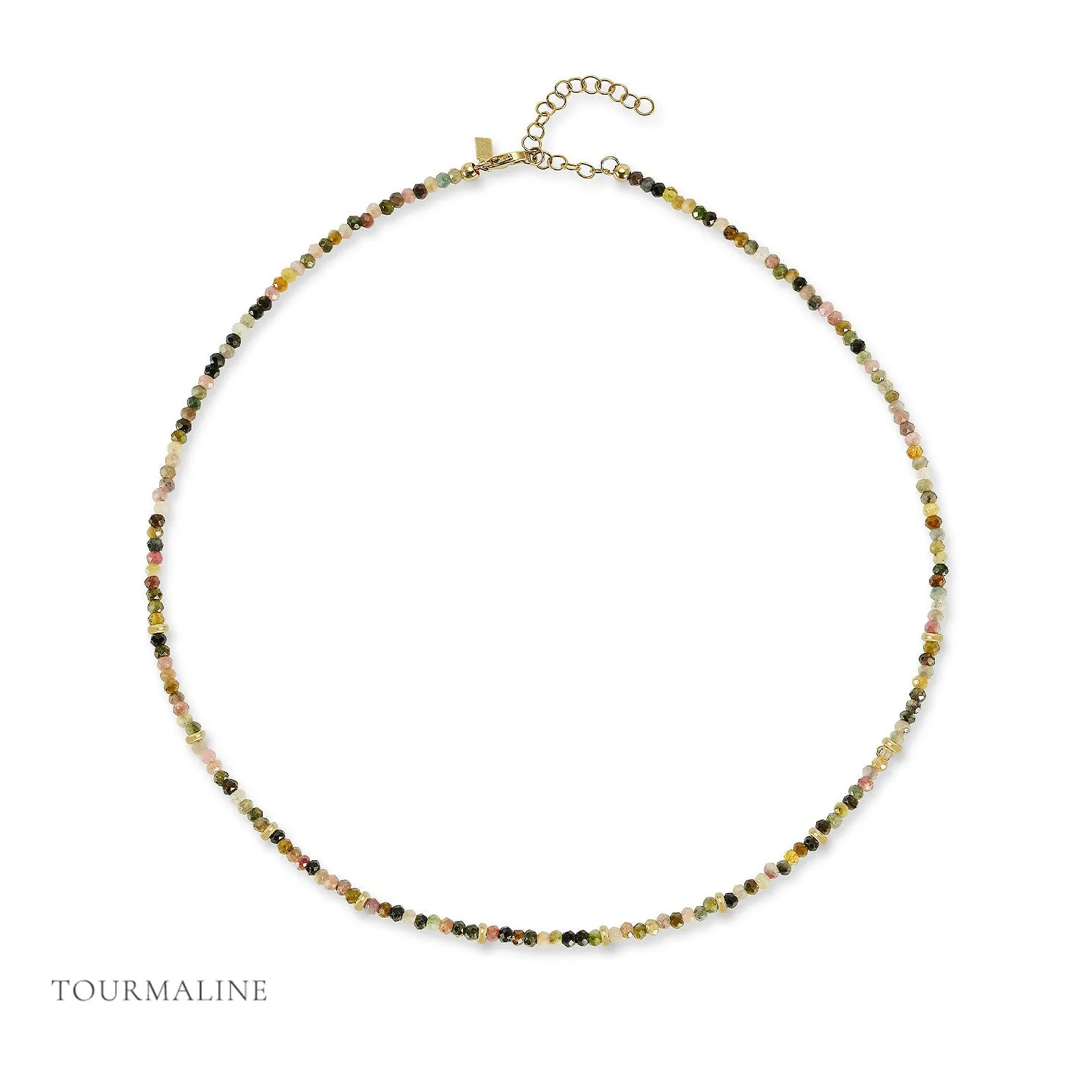 Birthstone Bead Necklace In Tourmaline sold by EF Collection product image thumbnail 3