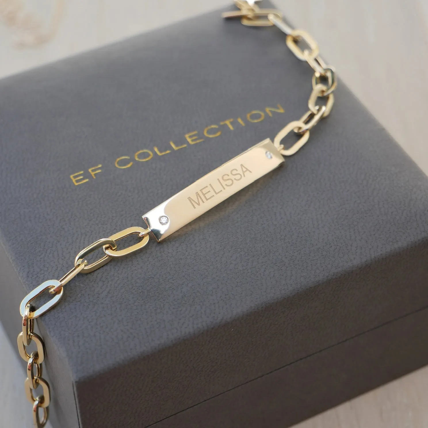Nameplate Jumbo Link Bracelet sold by EF Collection product image thumbnail 4