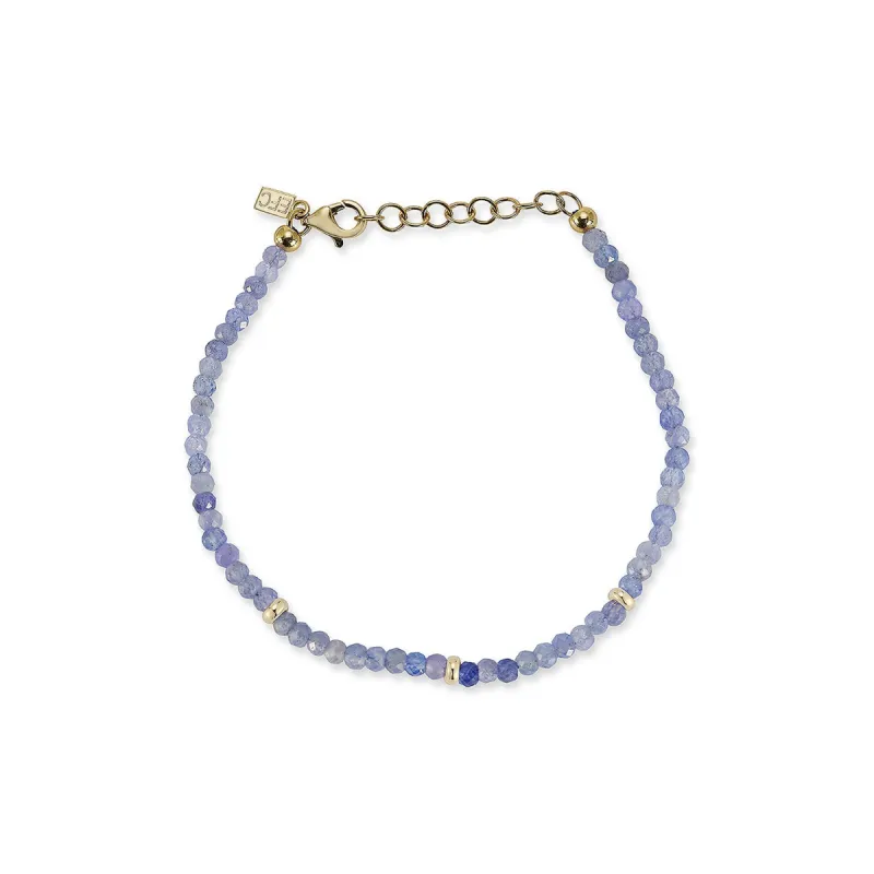Birthstone Bead Bracelet In Tanzanite sold by EF Collection