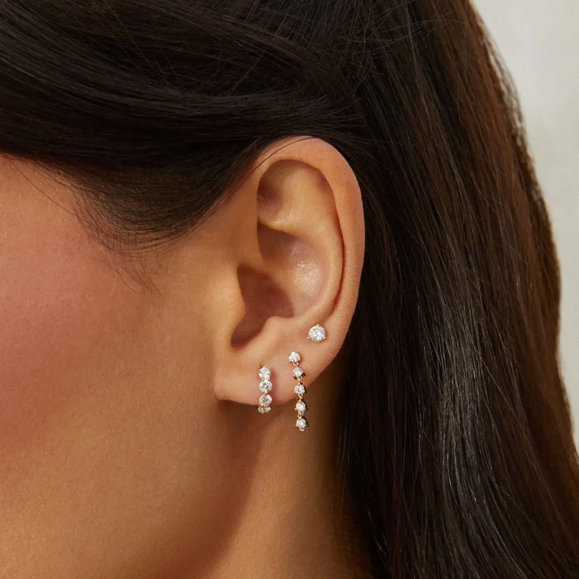Jumbo Solitaire Diamond Stud Earring sold by EF Collection product image thumbnail 2