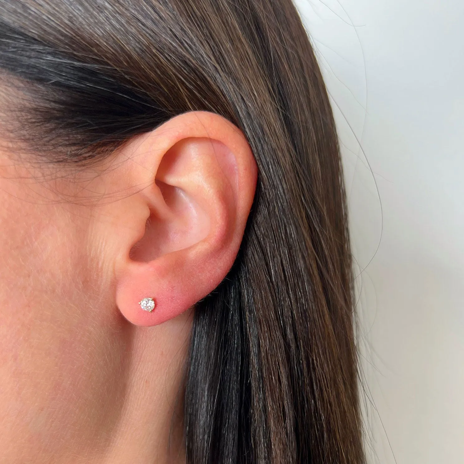 Jumbo Solitaire Diamond Stud Earring sold by EF Collection product image thumbnail 5