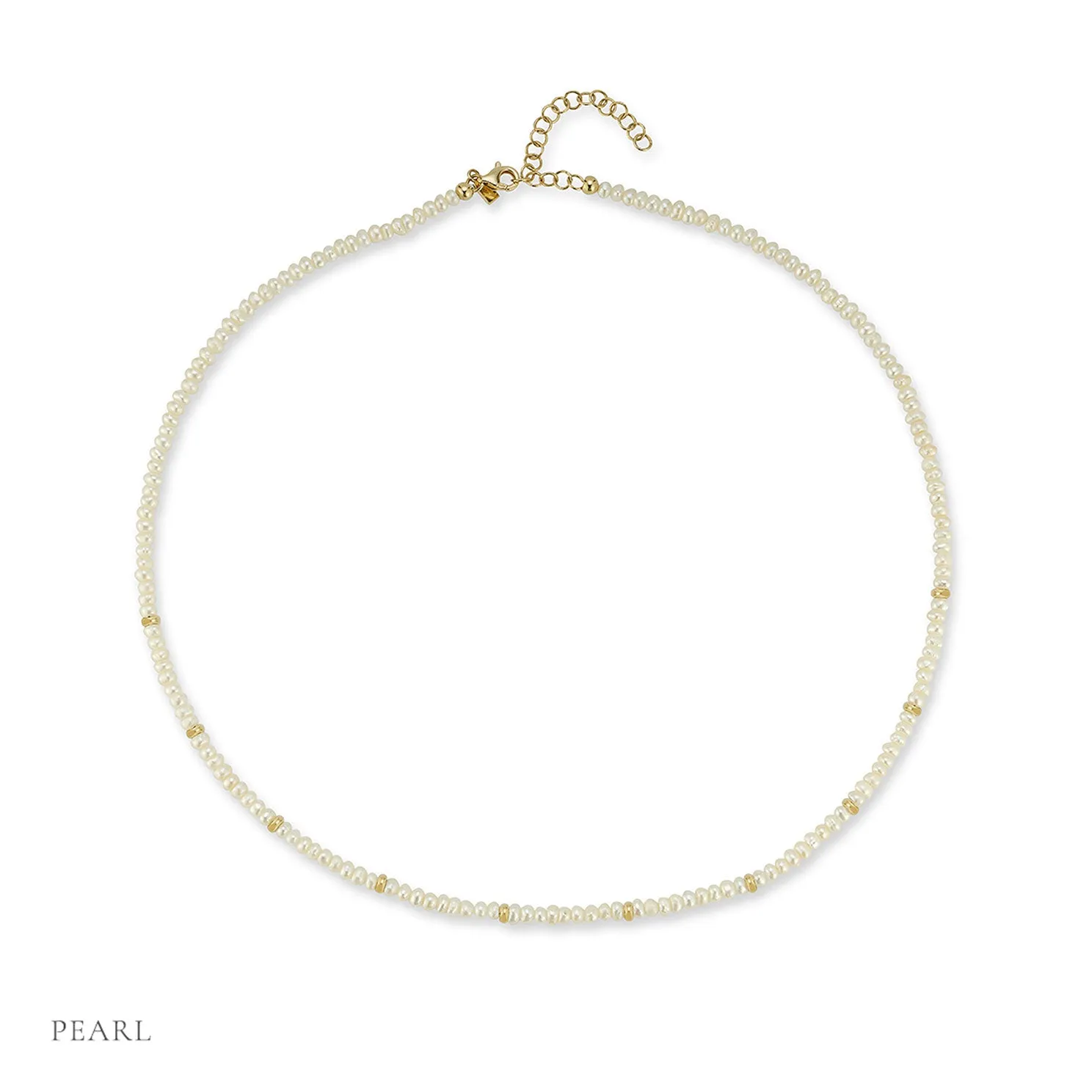 Birthstone Bead Necklace In Pearl sold by EF Collection product image thumbnail 3